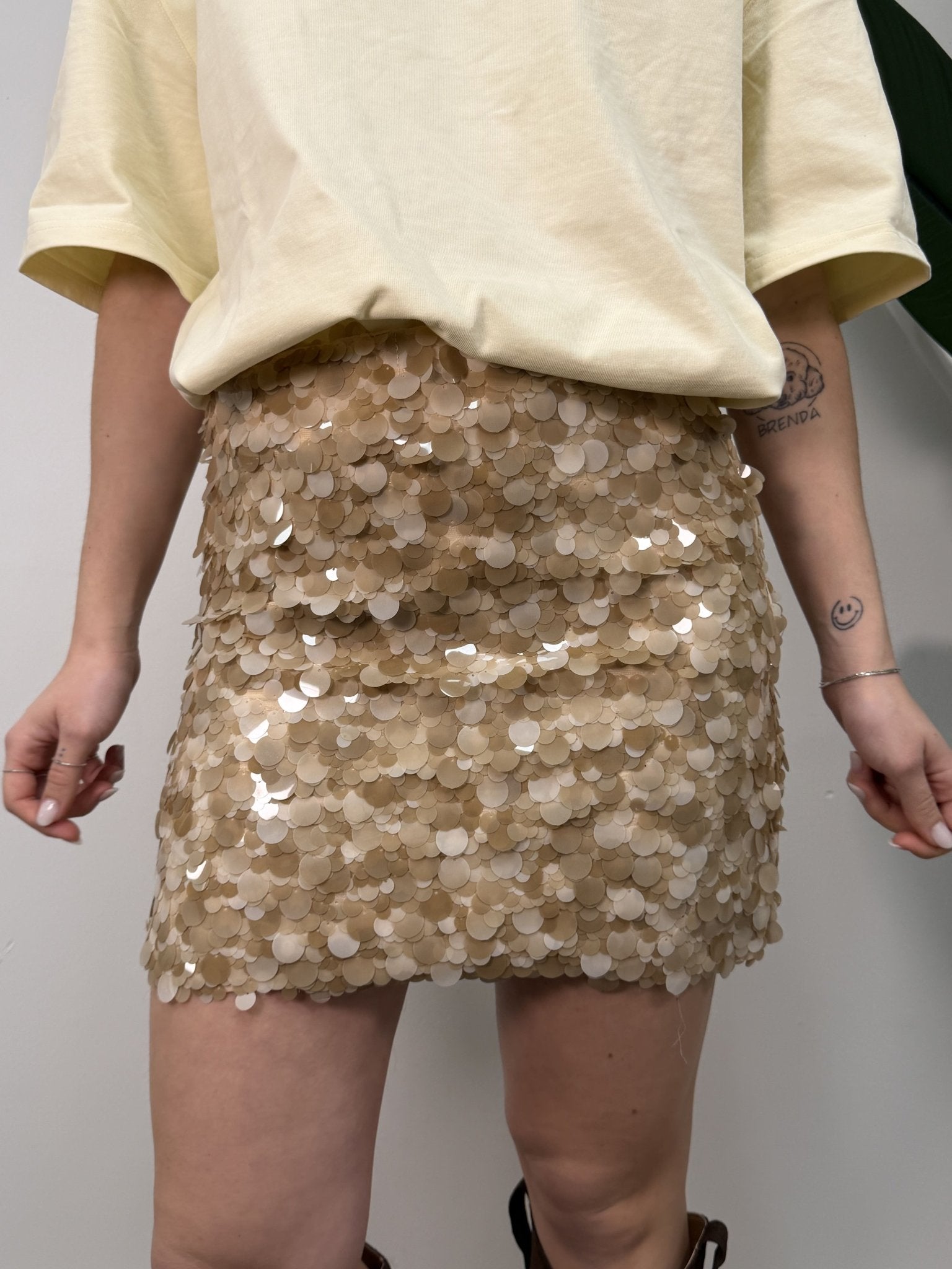 Gonna corta in paillettes MyD - GiuGiò | Shop online