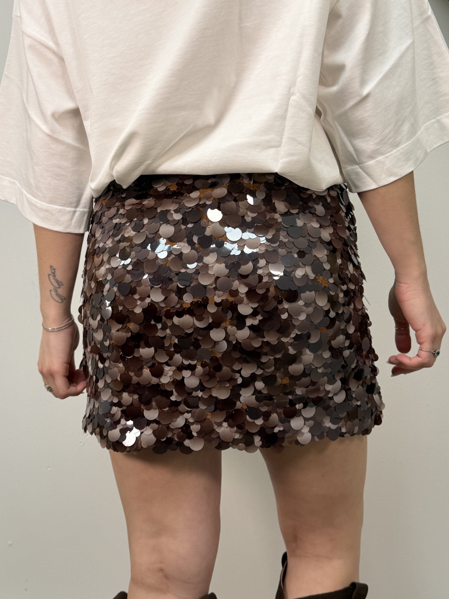 Gonna corta in paillettes MyD - GiuGiò | Shop online