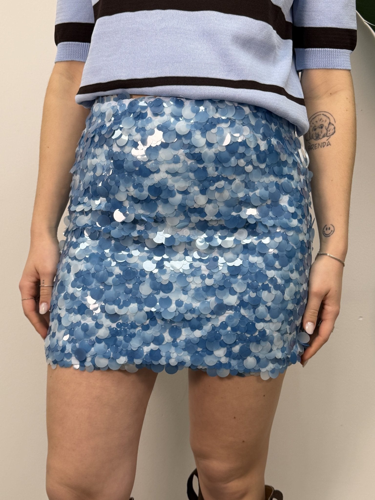 Gonna corta in paillettes MyD - GiuGiò | Shop online