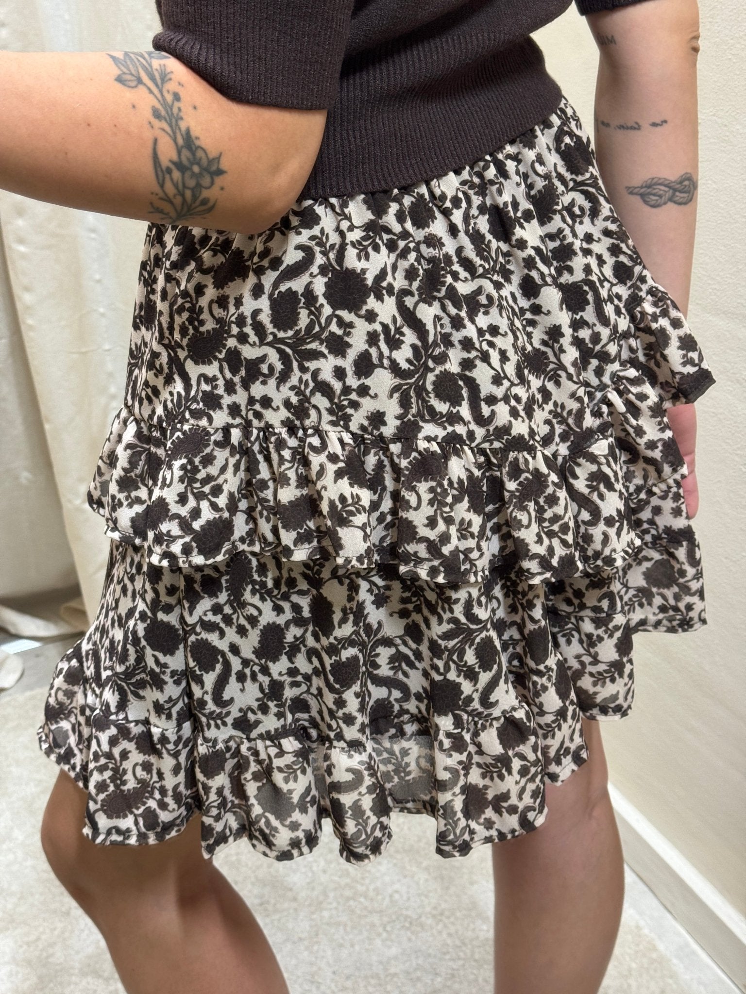Gonna corta stampa paisley MyD - GiuGiò | Shop online