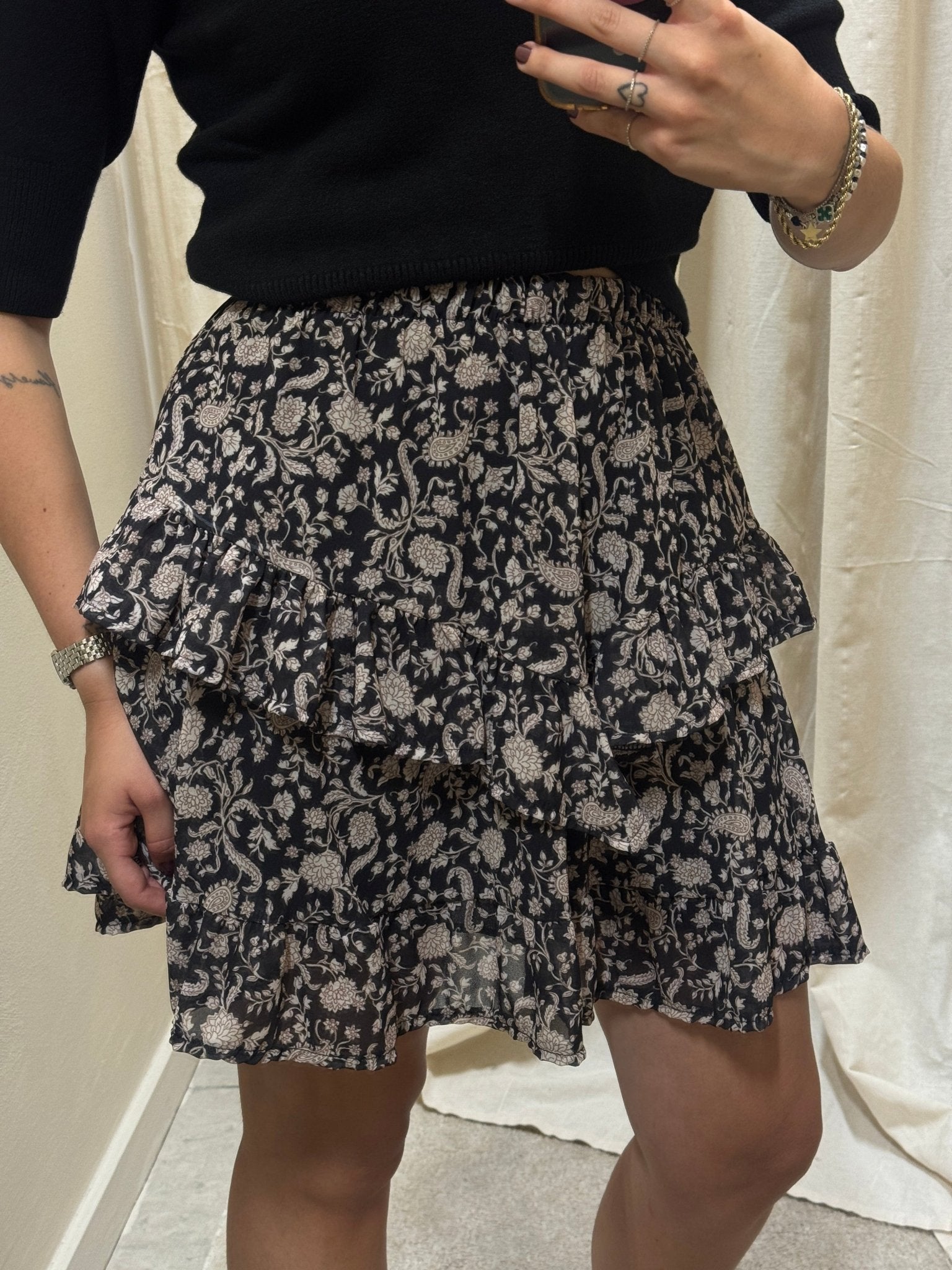 Gonna corta stampa paisley MyD - GiuGiò | Shop online