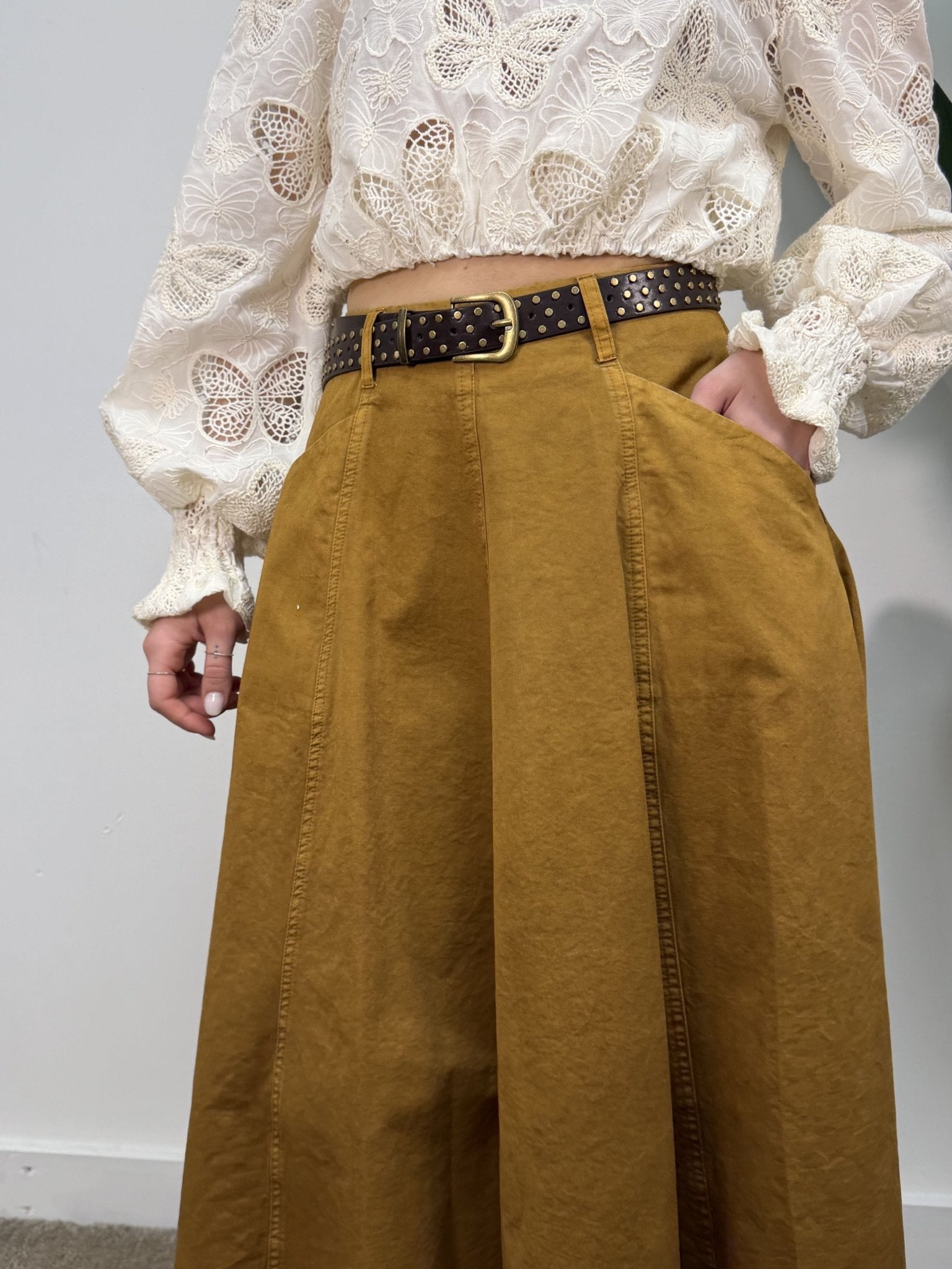 Gonna in cotone tinto in capo Tensione In - GiuGiò | Shop online