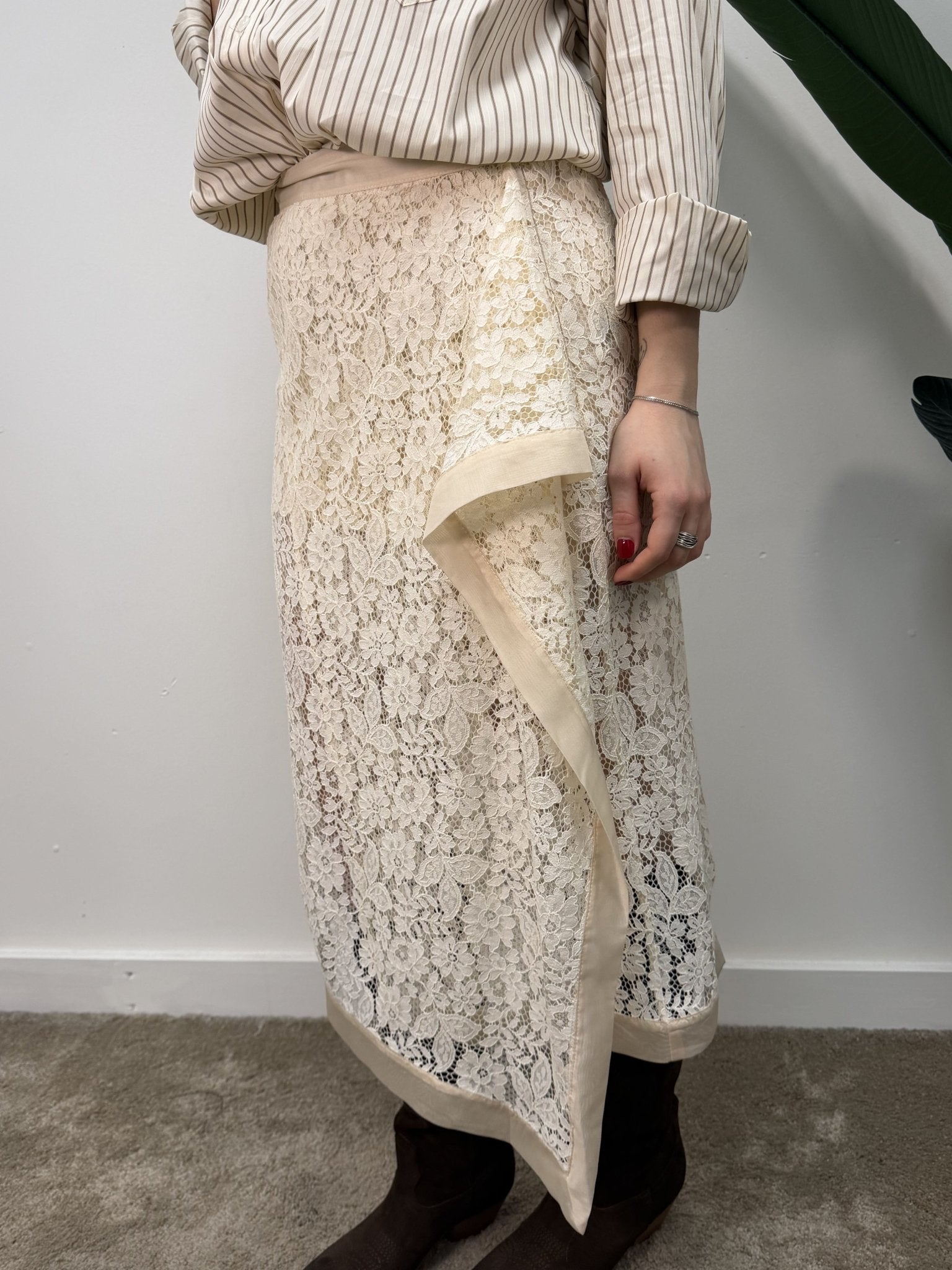 Gonna longuette in pizzo VICOLO - GiuGiò | Shop online