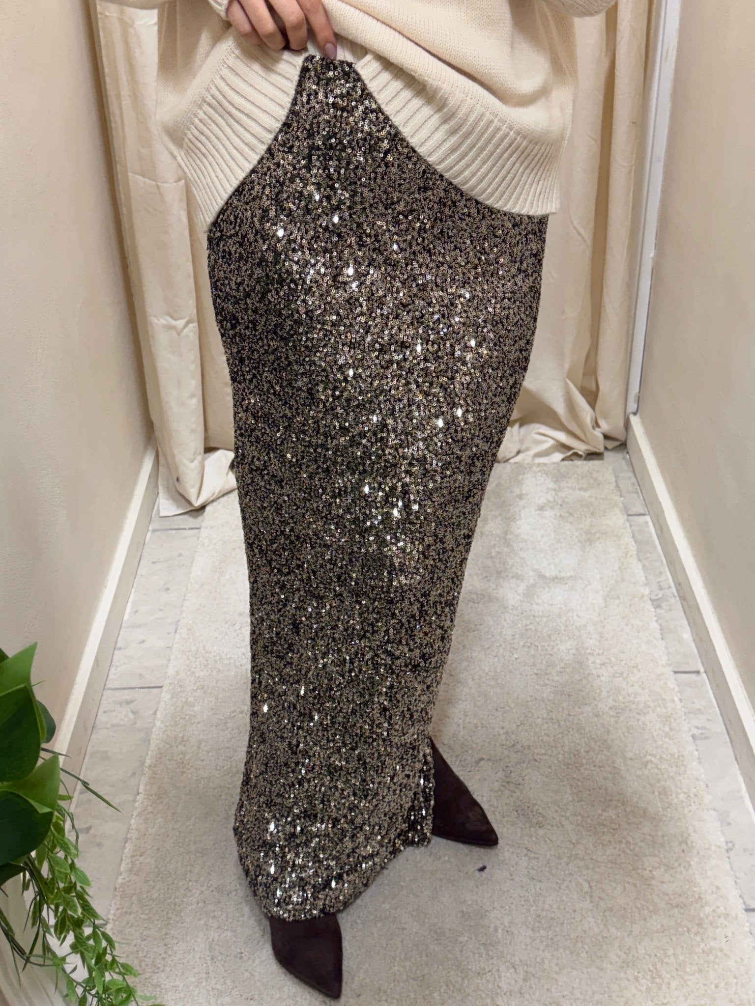 Gonna longuette micro - paillettes MyD - GiuGiò | Shop online