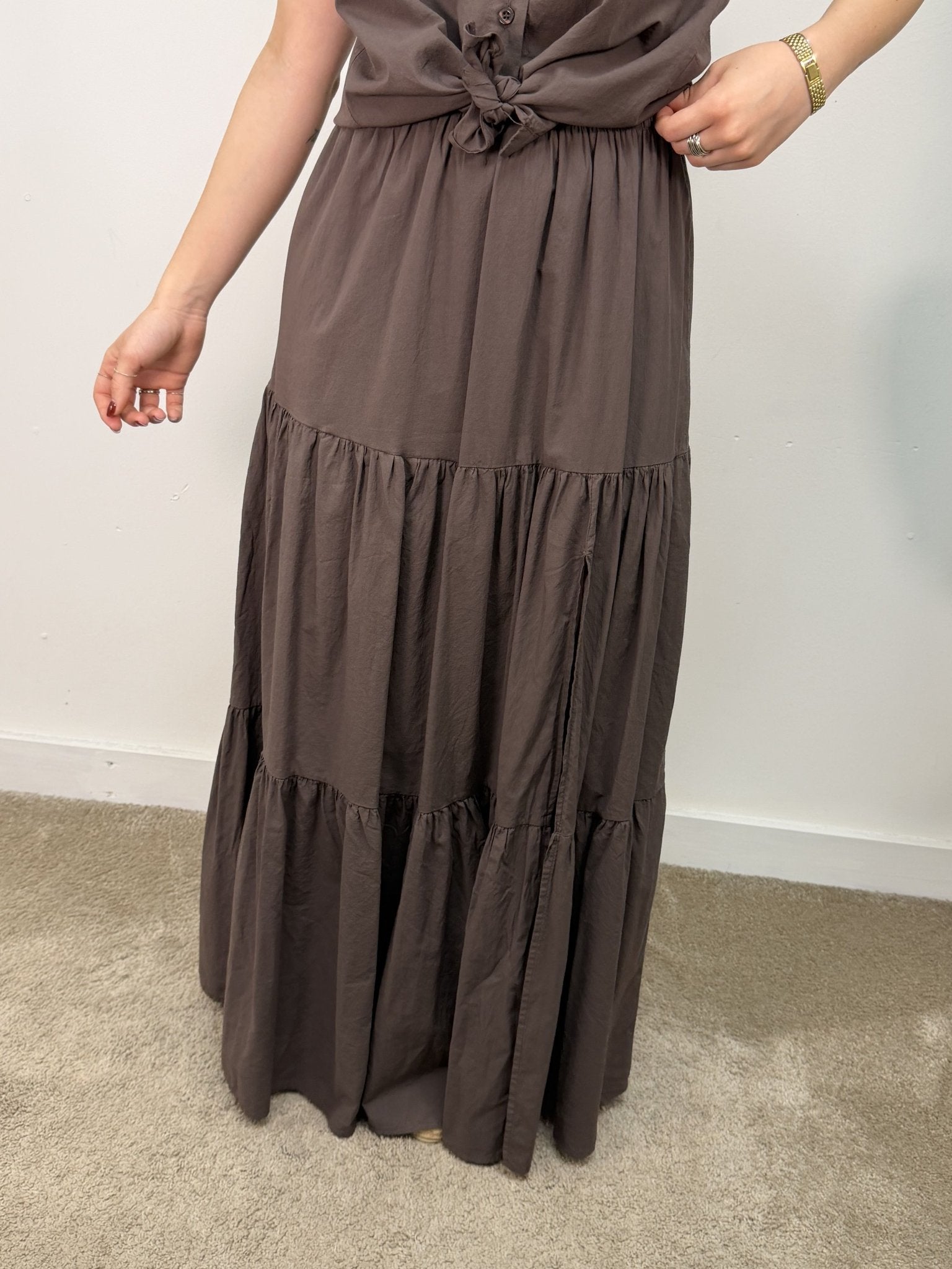 Gonna lunga a balze in mussola MyD - GiuGiò | Shop online