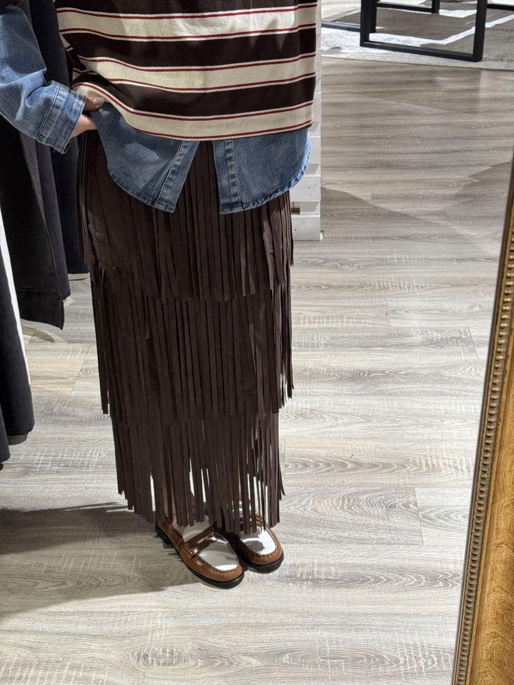 Gonna lunga con frange SusyMix - GiuGiò | Shop online