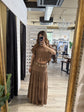 Gonna lunga in lino goffrato Susy Mix - GiuGiò | Shop online