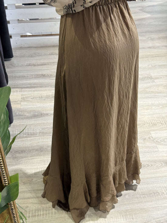 Gonna lunga in rayon con balza Susy Mix - GiuGiò | Shop online