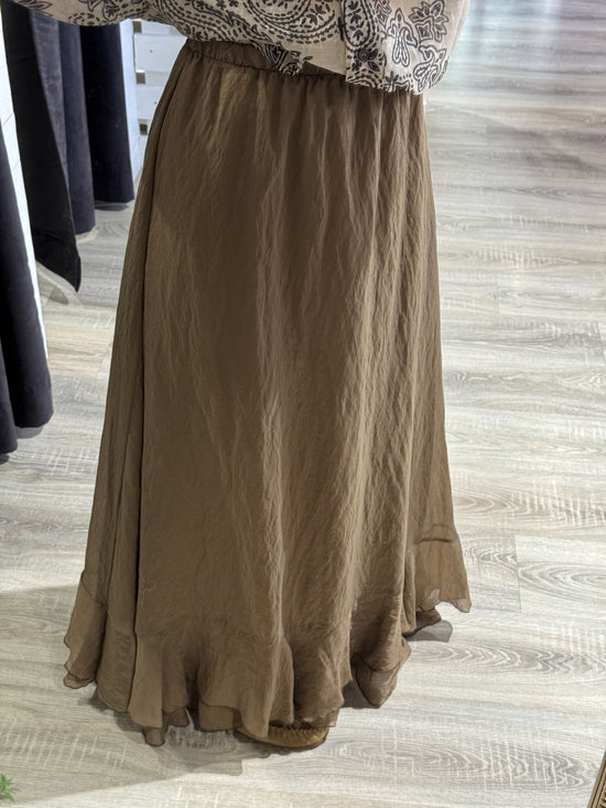 Gonna lunga in rayon con balza Susy Mix - GiuGiò | Shop online