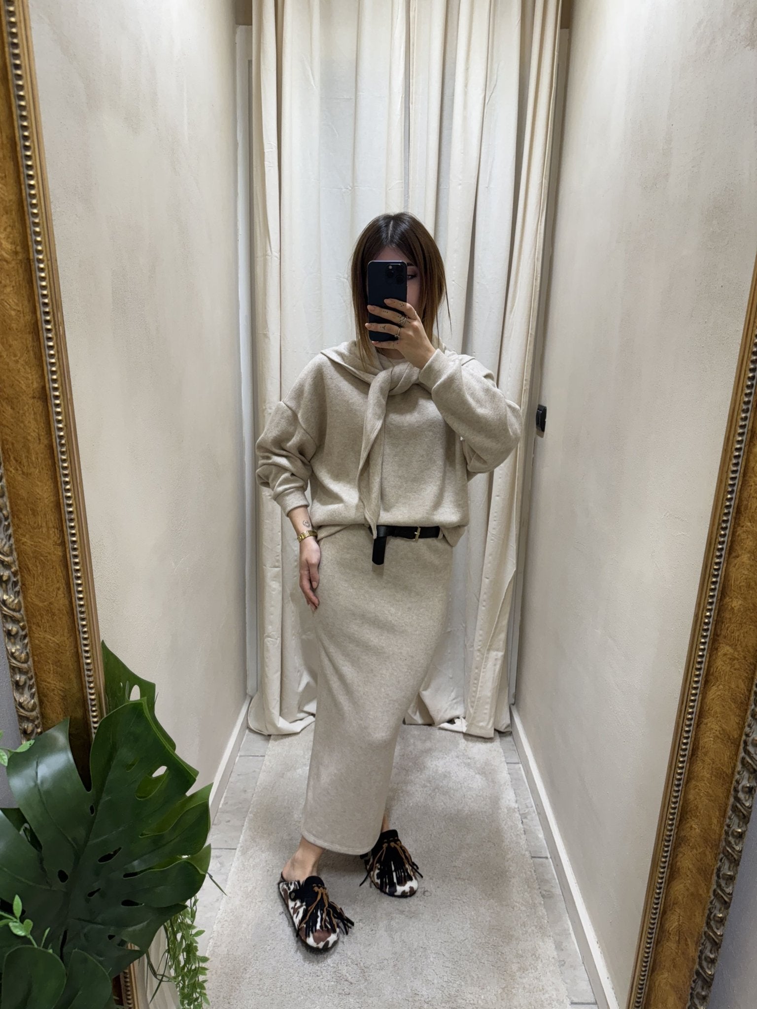 Gonna lunga matita con cintura HaveOne - GiuGiò | Shop online