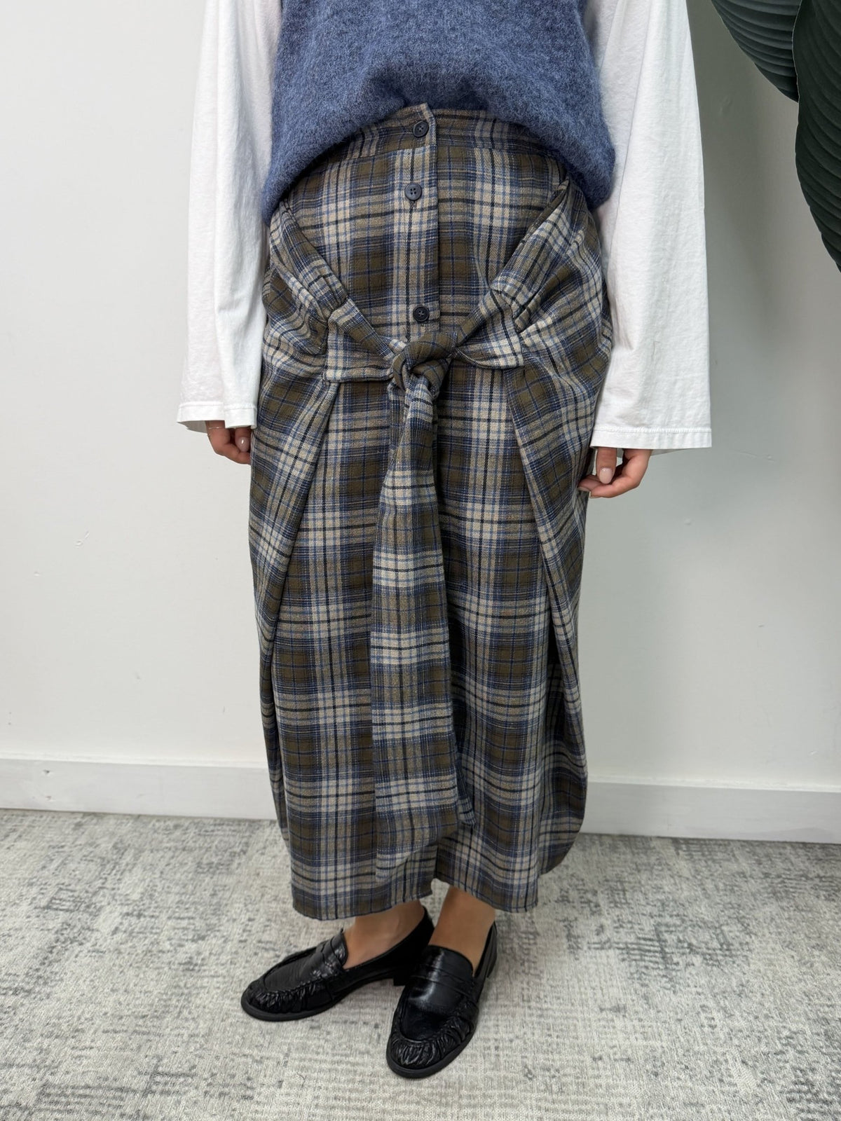 Gonna lunga stampa check HaveOne - GiuGiò | Shop online