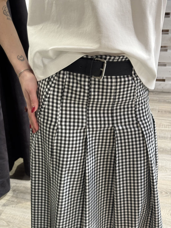 Gonna midi a pieghe stampa vichy Dixie - GiuGiò | Shop online