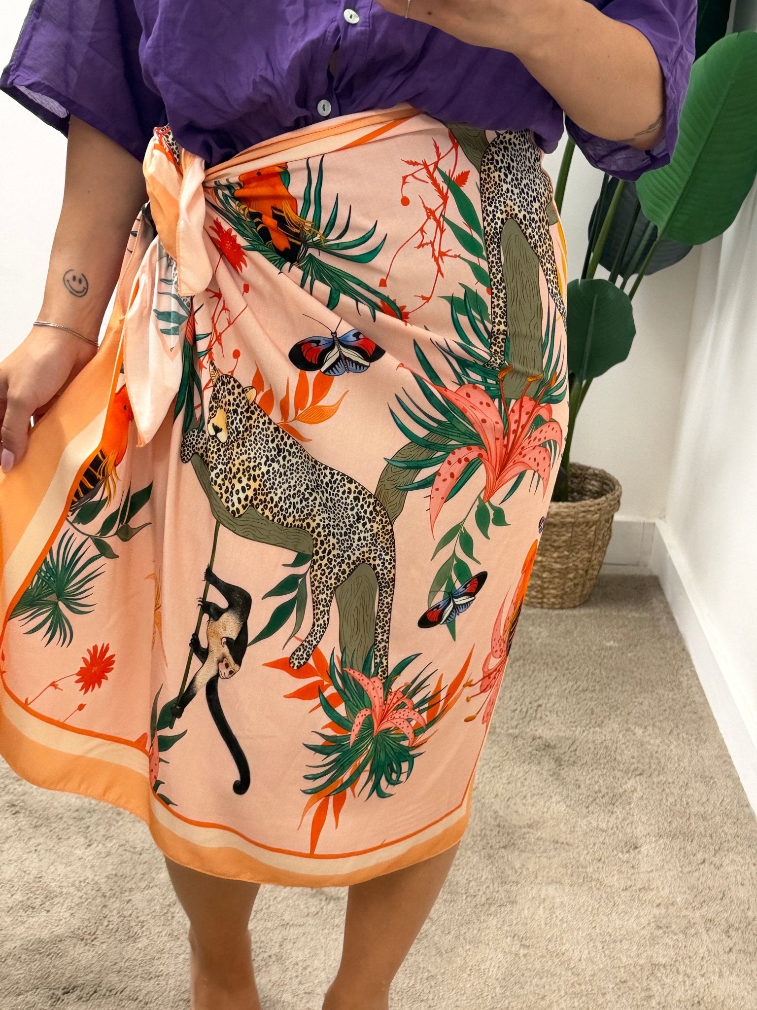 Gonna pareo lunga stampa ghepardo Susy Mix - GiuGiò | Shop online