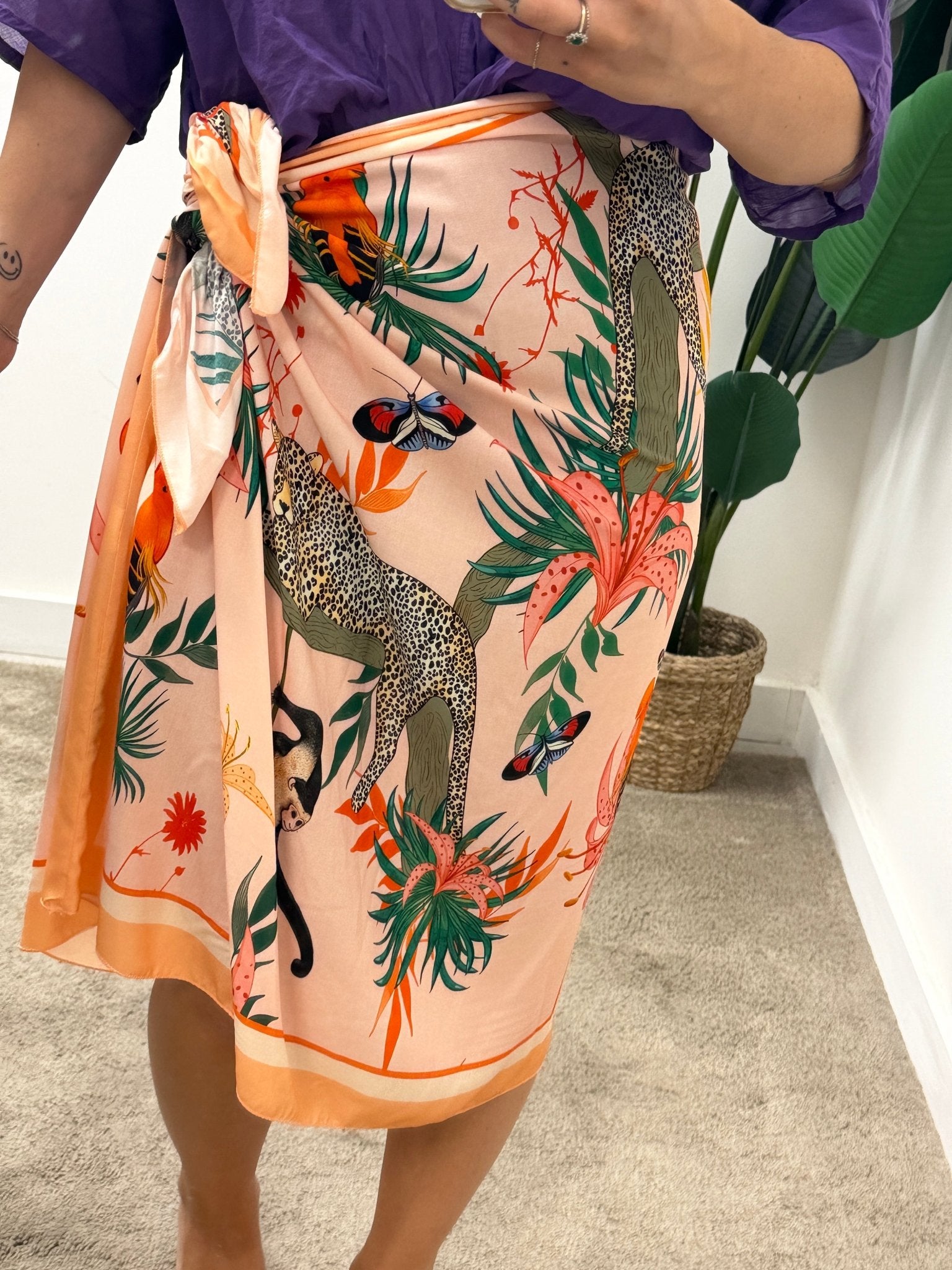 Gonna pareo lunga stampa ghepardo Susy Mix - GiuGiò | Shop online