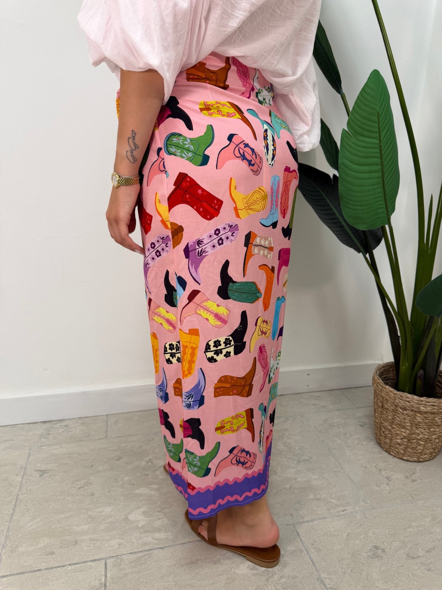 Gonna pareo midi stampa texani Tensione In - GiuGiò | Shop online