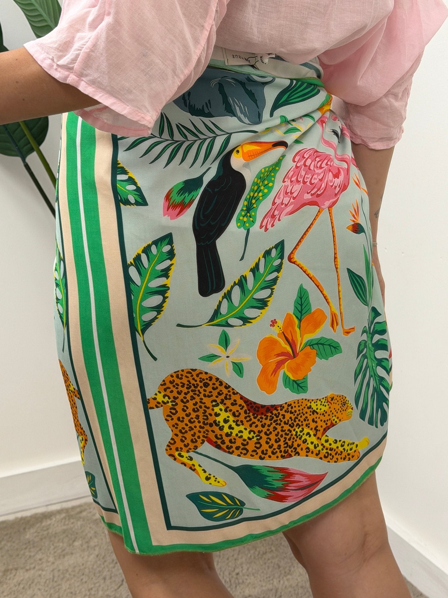 Gonna pareo stampa jungle Susy Mix - GiuGiò | Shop online