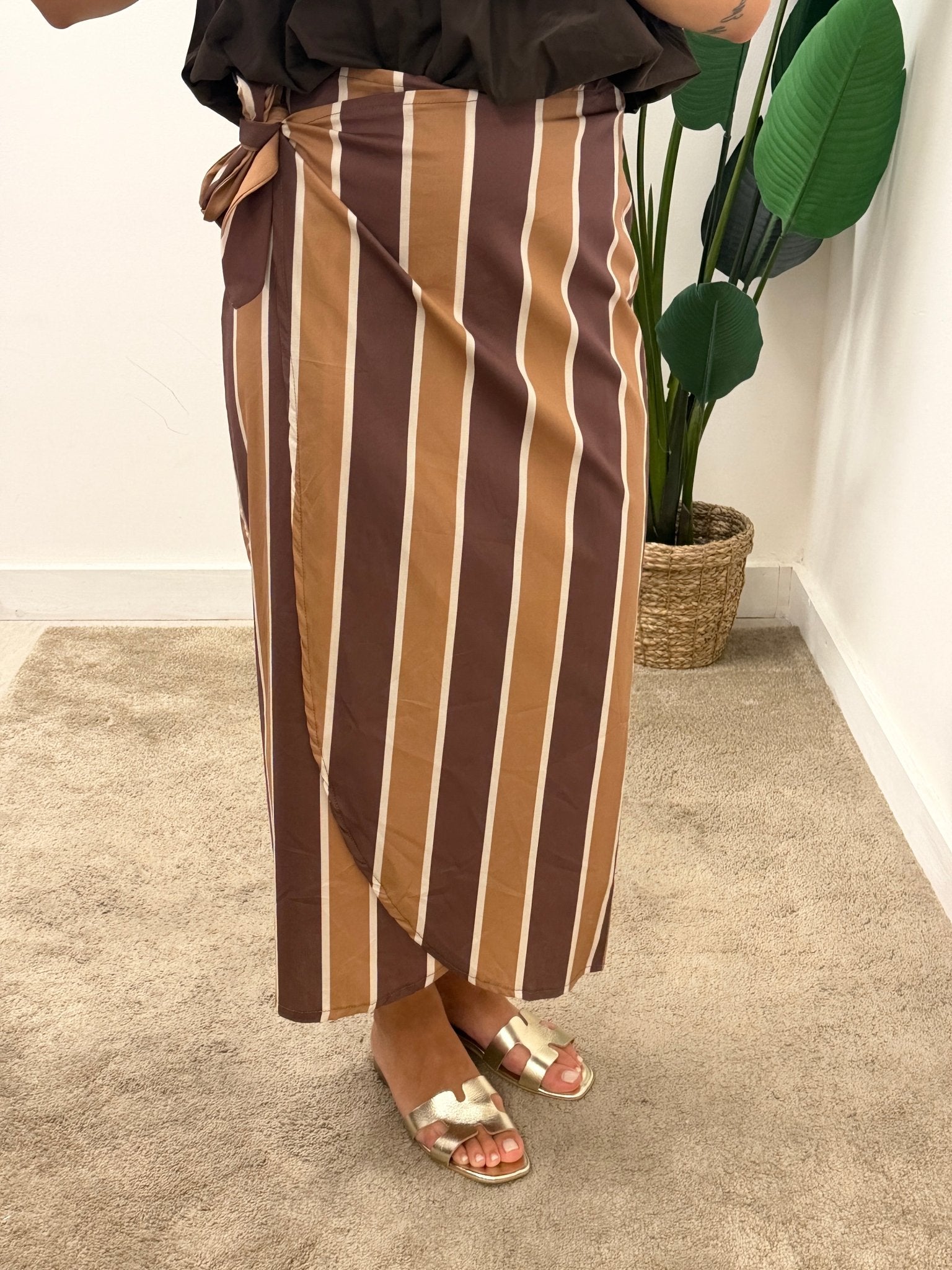 Gonna pareo stampa righe MyD - GiuGiò | Shop online