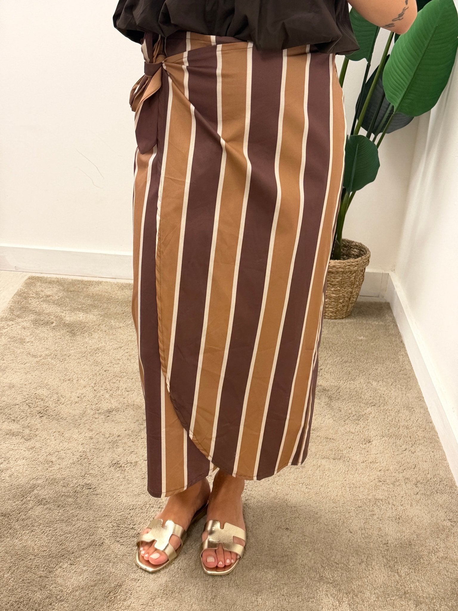 Gonna pareo stampa righe MyD - GiuGiò | Shop online