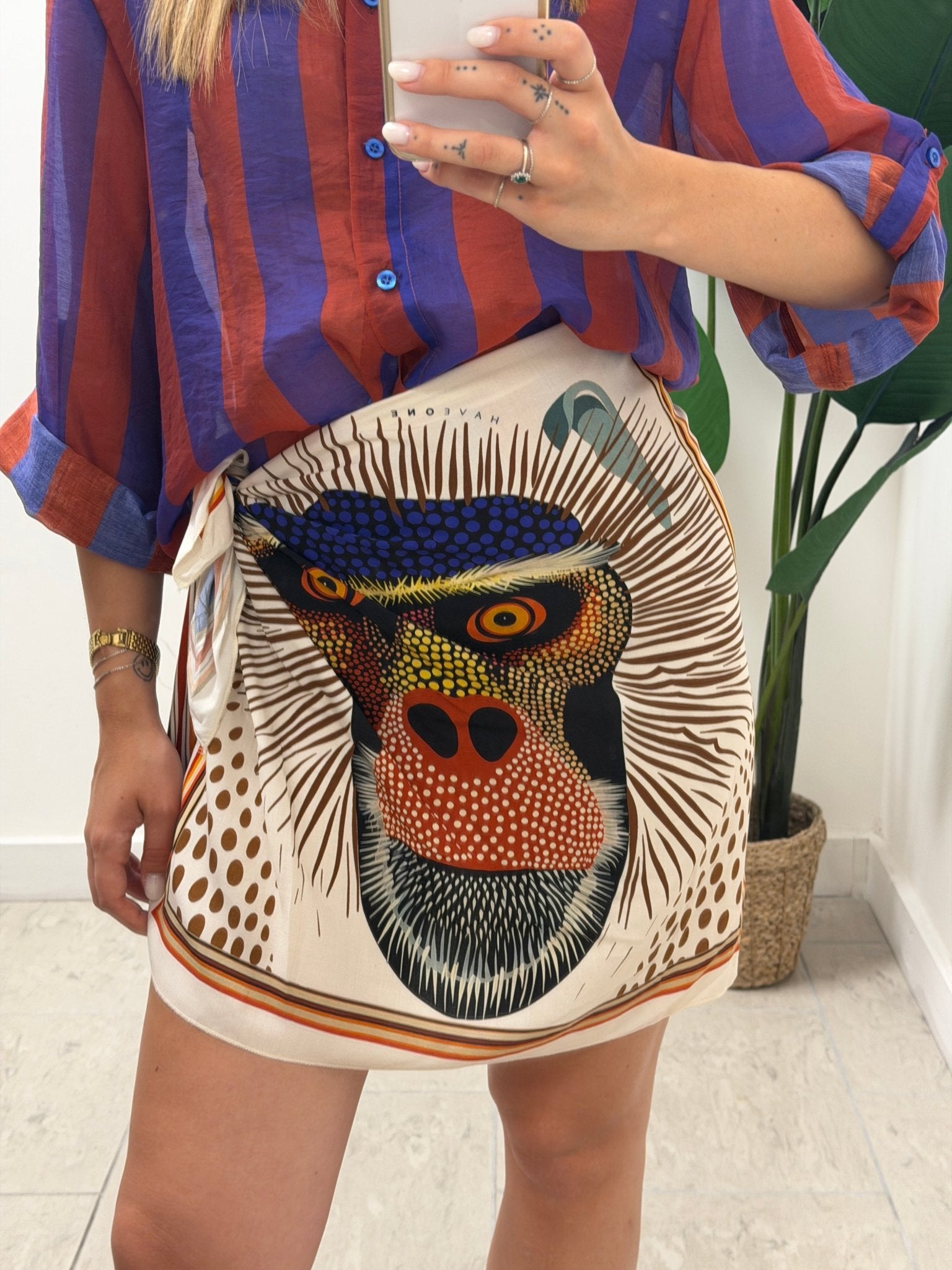 Gonna pareo stampa scimmia HaveOne THE ISLAND - GiuGiò | Shop online