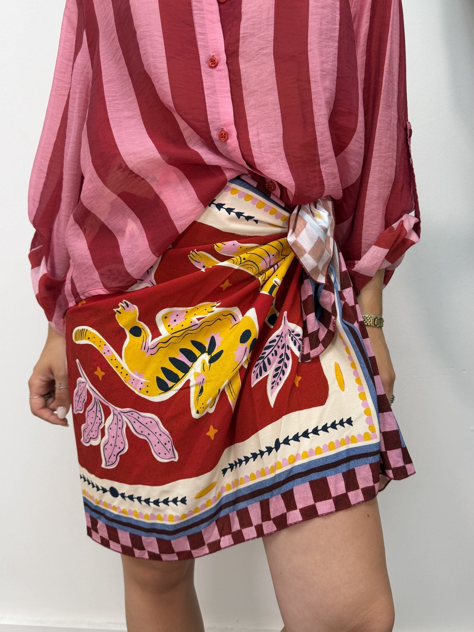 Gonna pareo stampa tigri con nodo HaveOne - GiuGiò | Shop online
