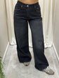 Jeans ampio wide leg con elastico sul retro BSB - GiuGiò | Shop online