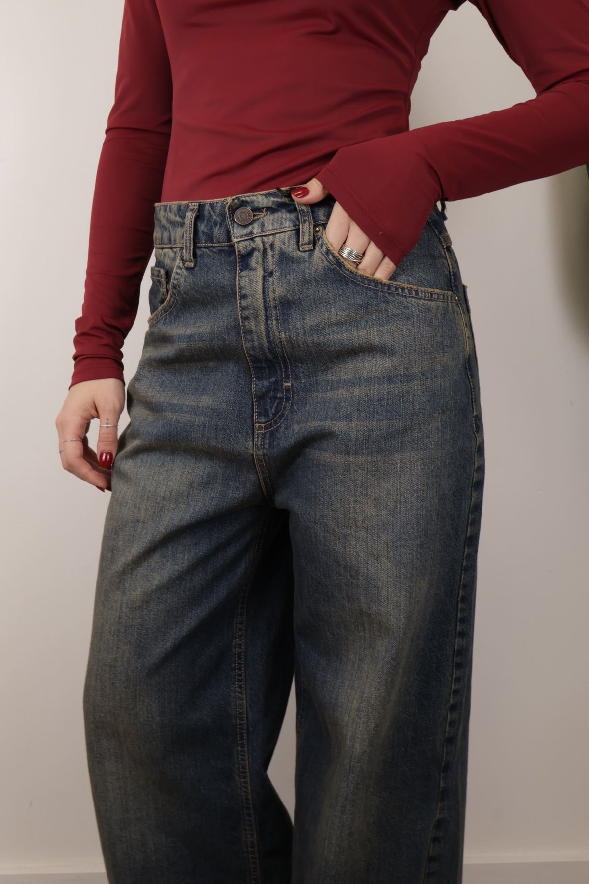 Jeans baggy maxi risvolto Tensione In - GiuGiò | Shop online