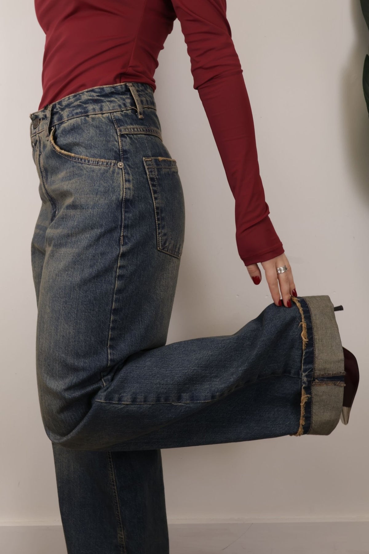 Jeans baggy maxi risvolto Tensione In - GiuGiò | Shop online