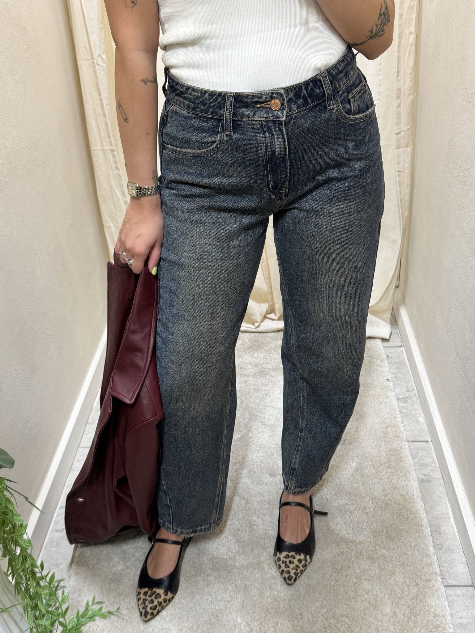 Jeans balloon fit tea wash Myd - GiuGiò | Shop online