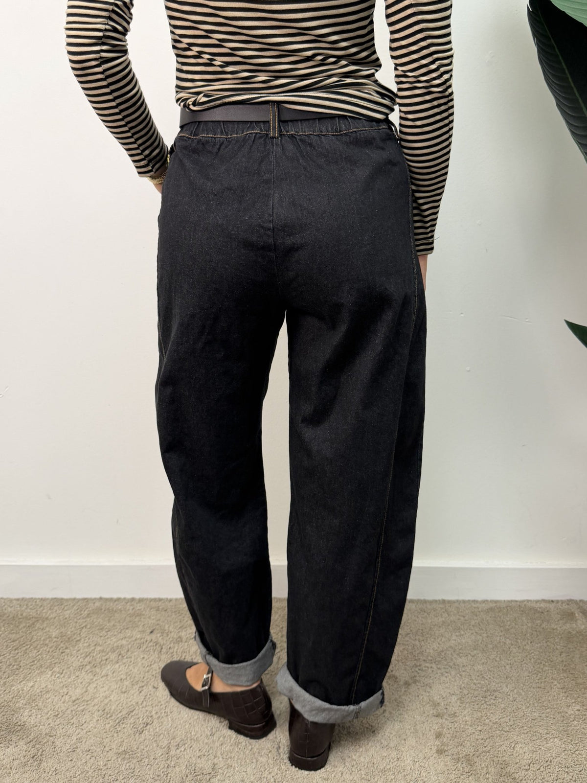 Jeans balloon stellina denim nero Susy Mix - GiuGiò | Shop online