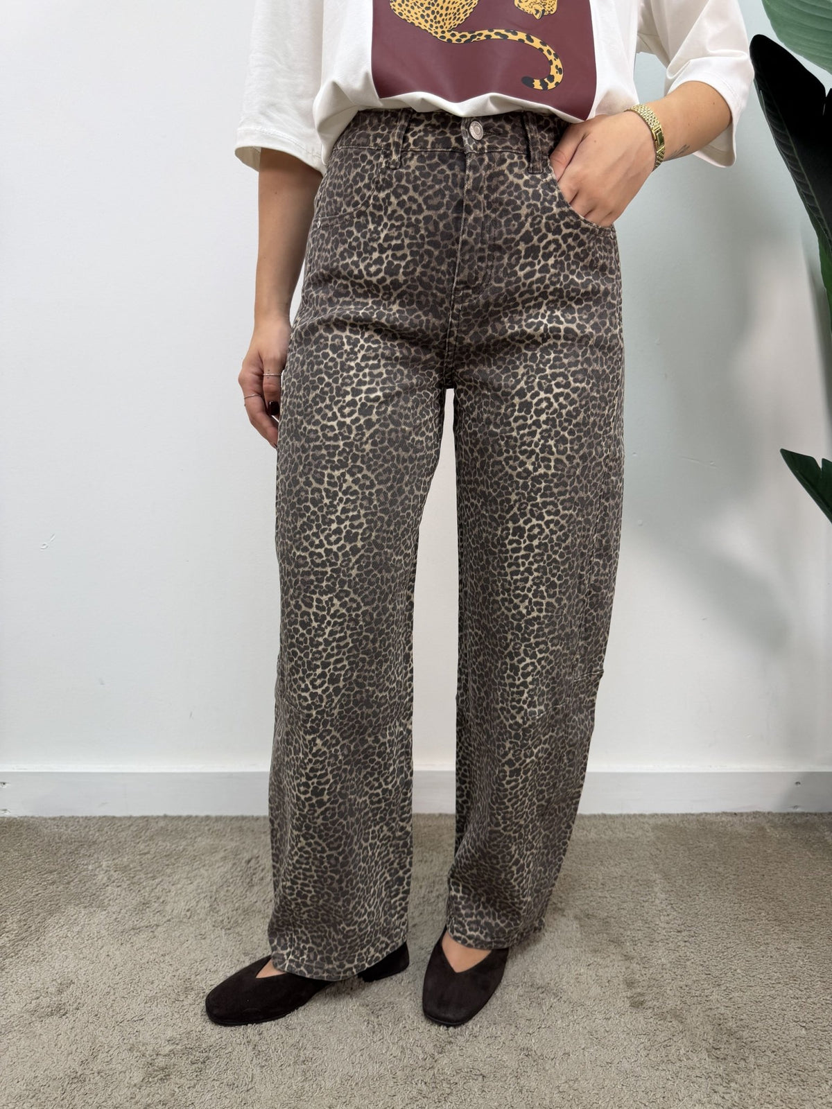 Jeans barrel animalier MyD - GiuGiò | Shop online