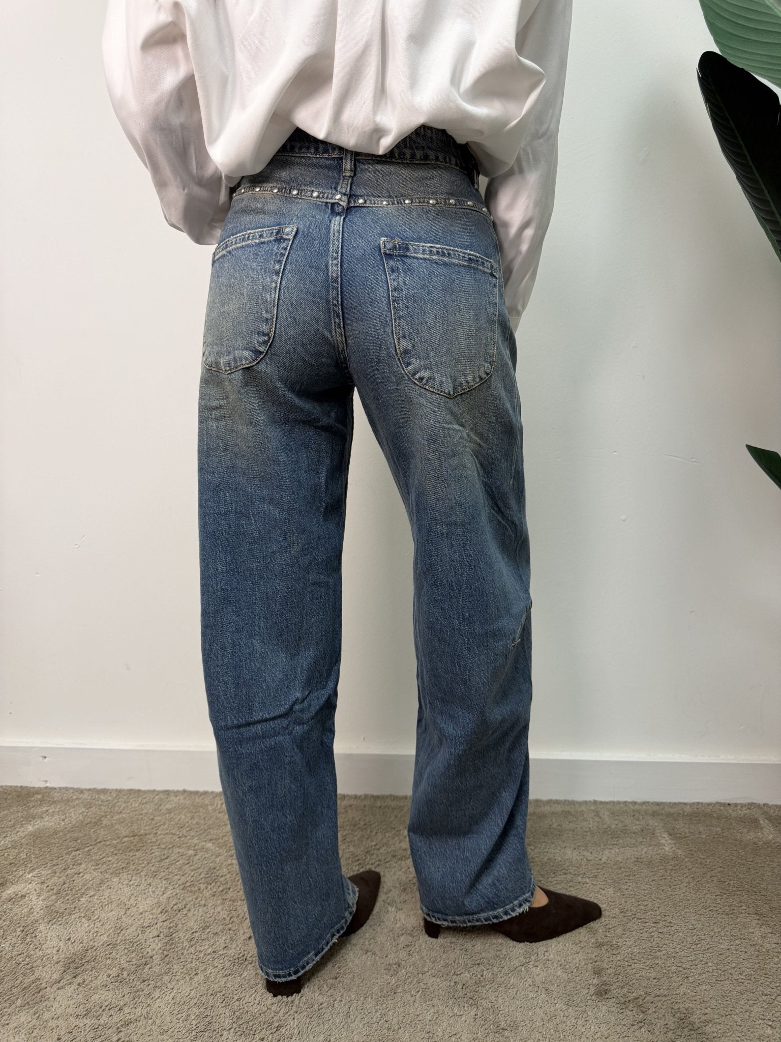 Jeans barrel con borchie MyD - GiuGiò | Shop online