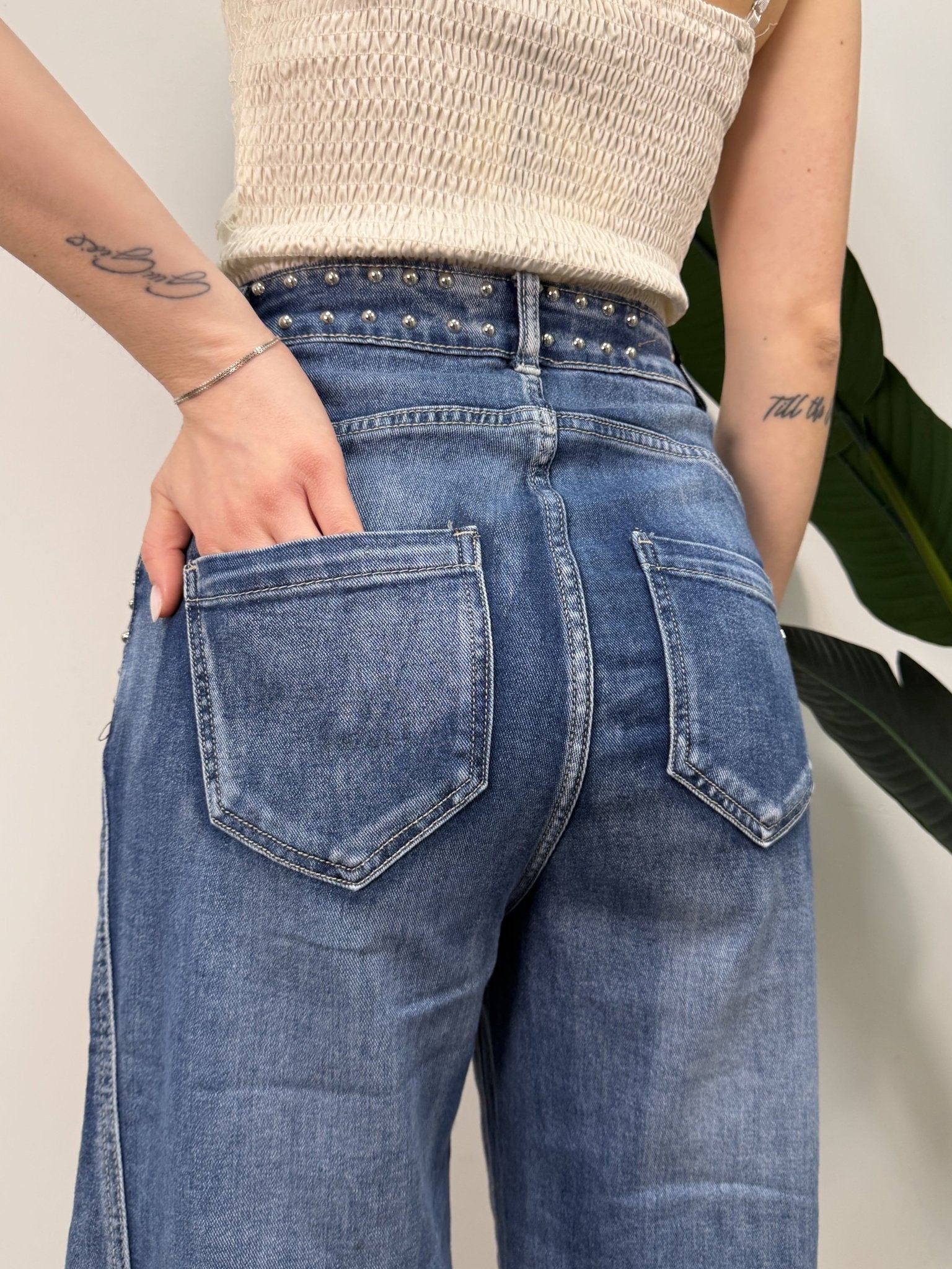 Jeans barrell con rivetti MyD - GiuGiò | Shop online