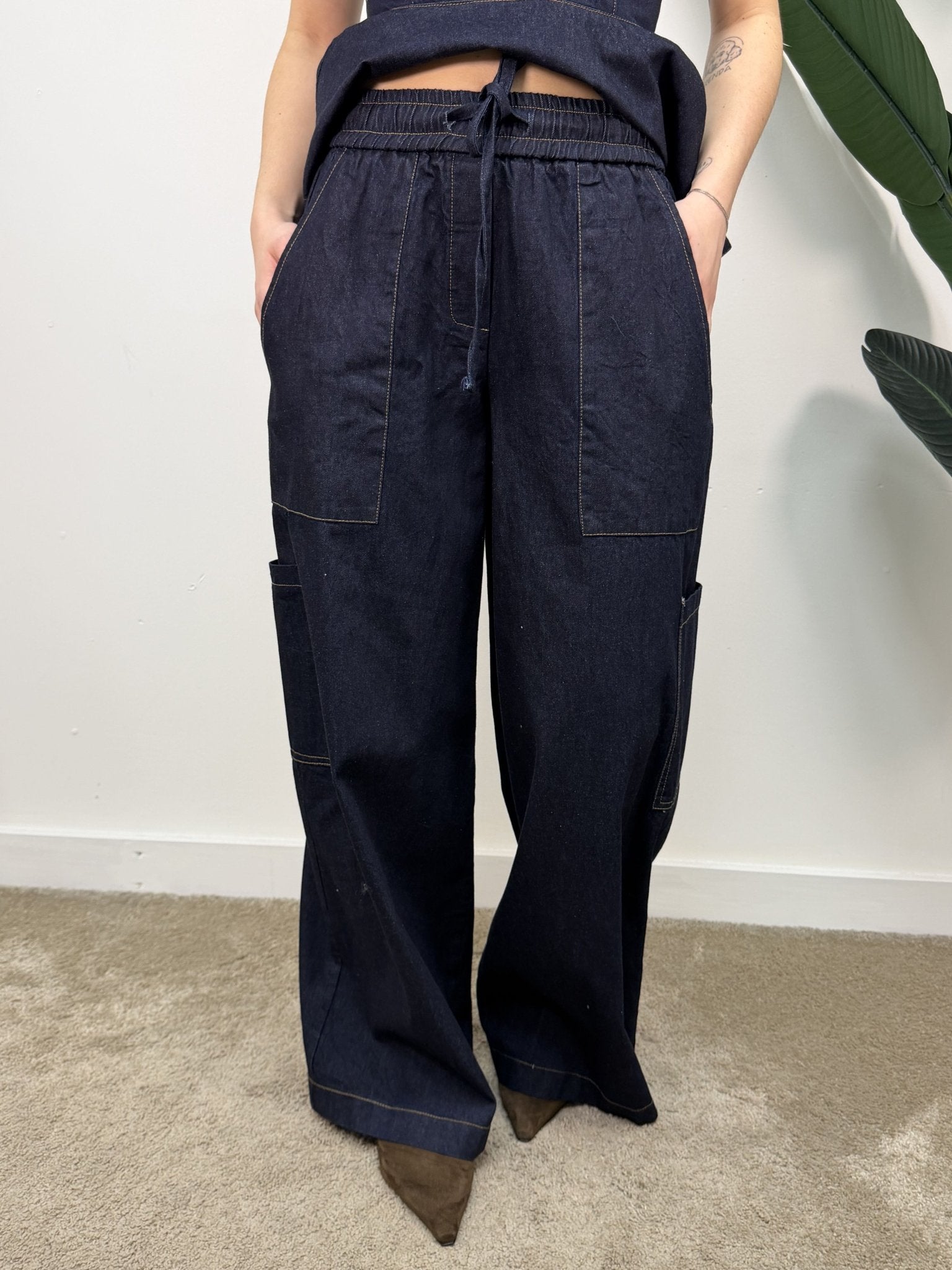 Jeans cargo denim scuro Tensione In - GiuGiò | Shop online