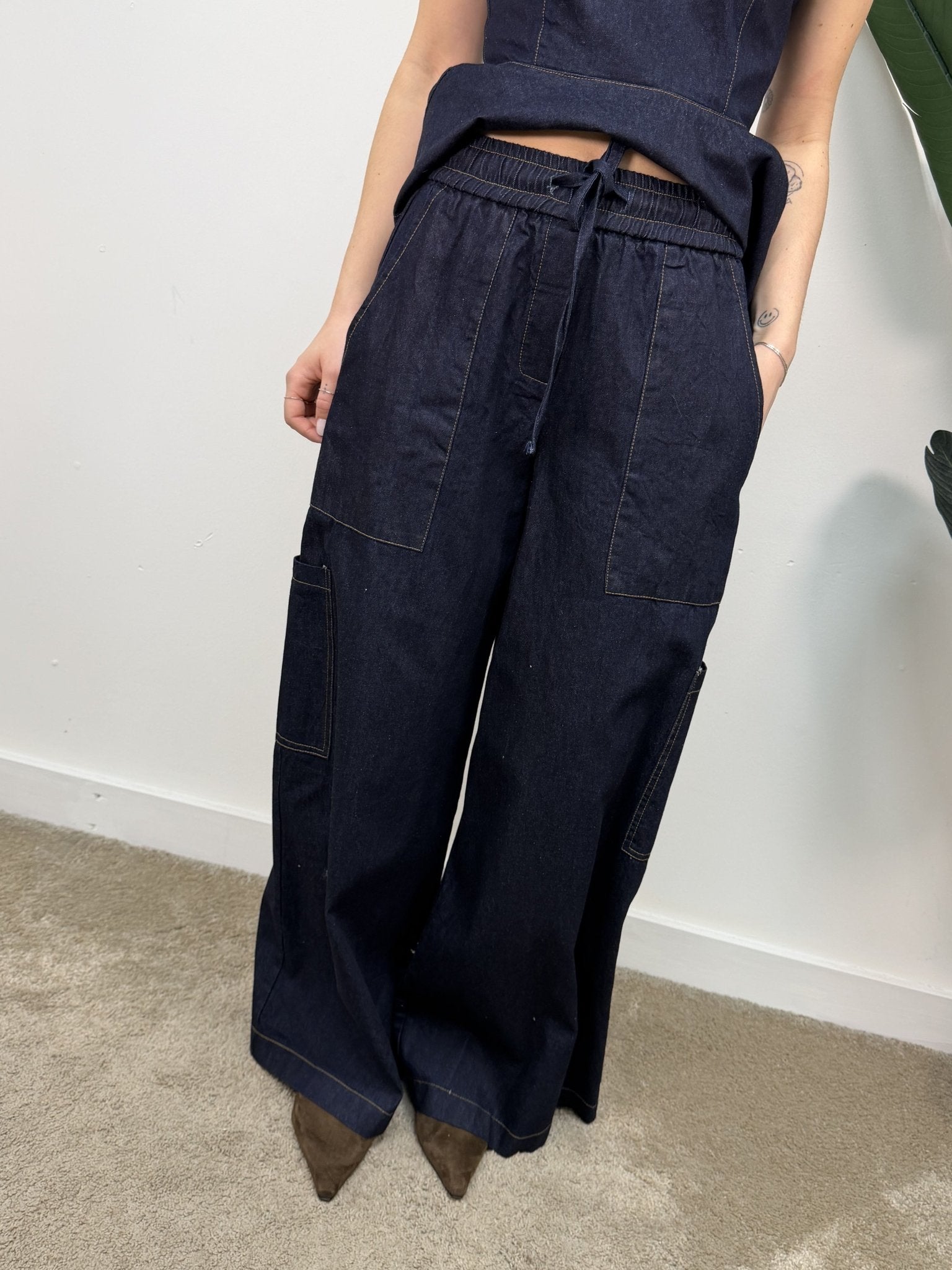 Jeans cargo denim scuro Tensione In - GiuGiò | Shop online