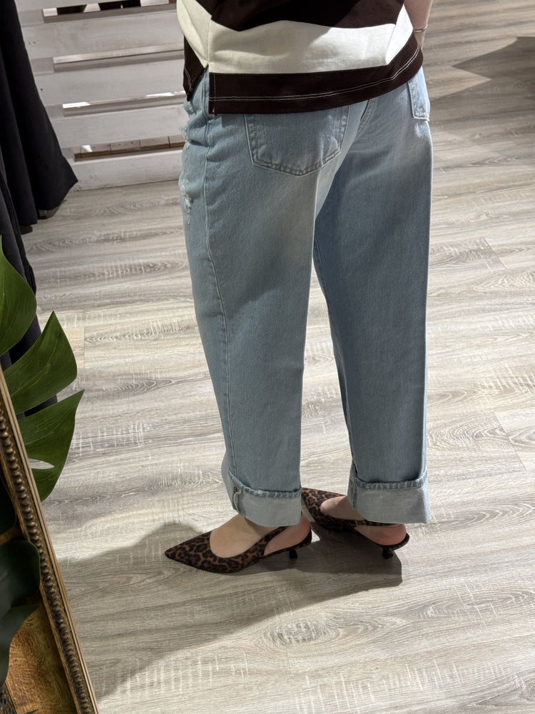 Jeans con risvolto e rotture Susy Mix - GiuGiò | Shop online