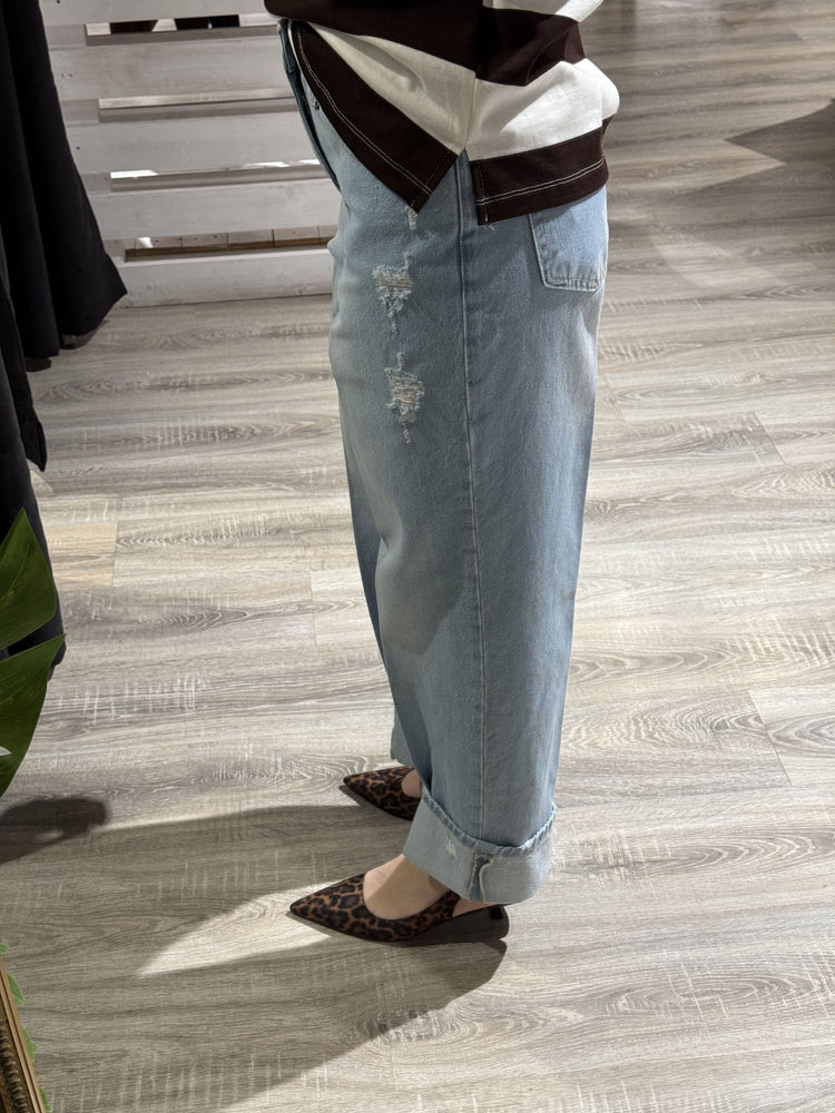 Jeans con risvolto e rotture Susy Mix - GiuGiò | Shop online