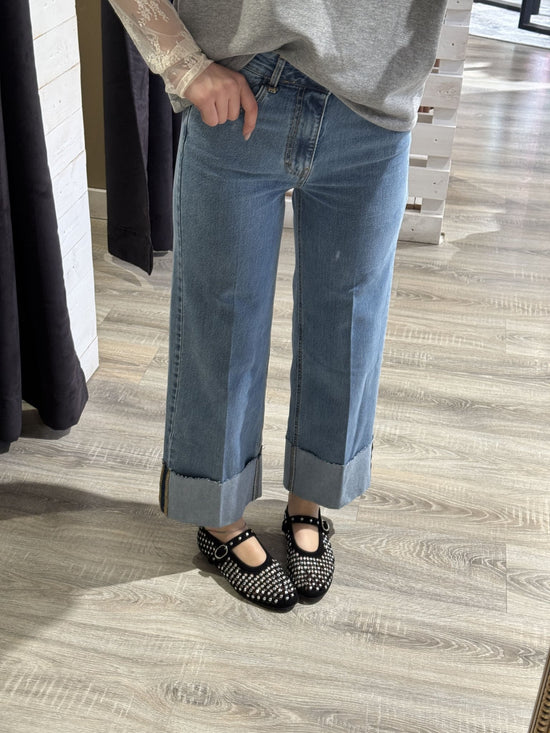 Jeans gamba dritta con risvolto Tensione IN - GiuGiò | Shop online