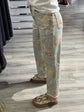 Jeans gamba dritta stampa floreale orlo sfrangiato Tensione In - GiuGiò | Shop online