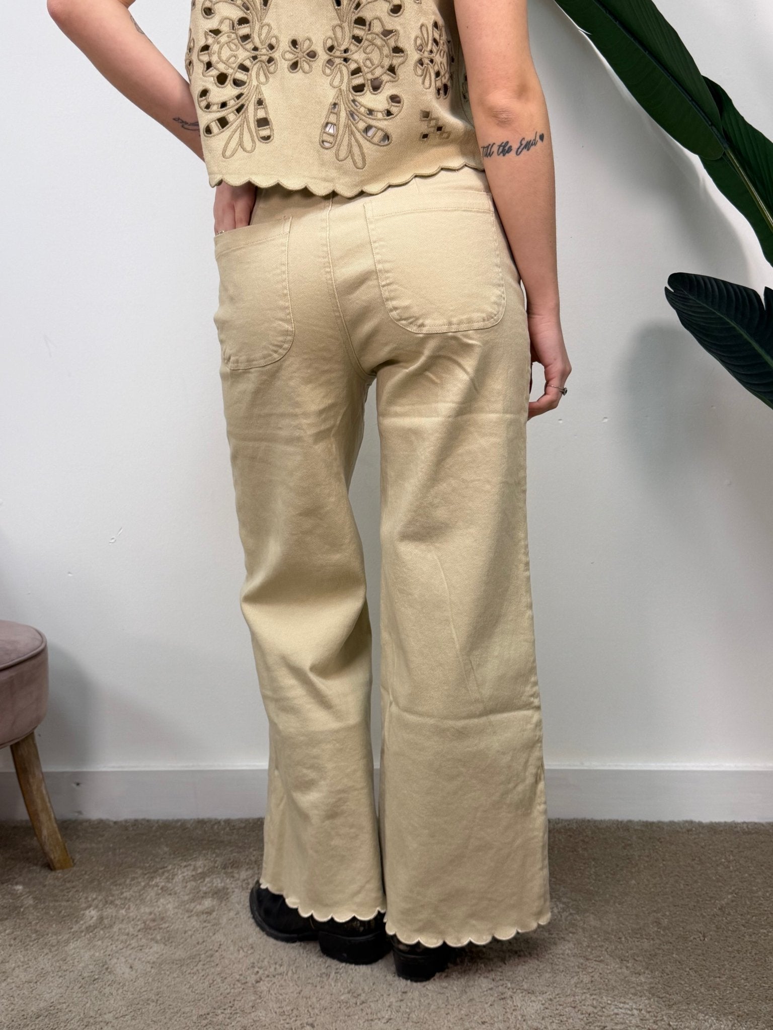 Jeans gaucho ricami sangallo MyD - GiuGiò | Shop online