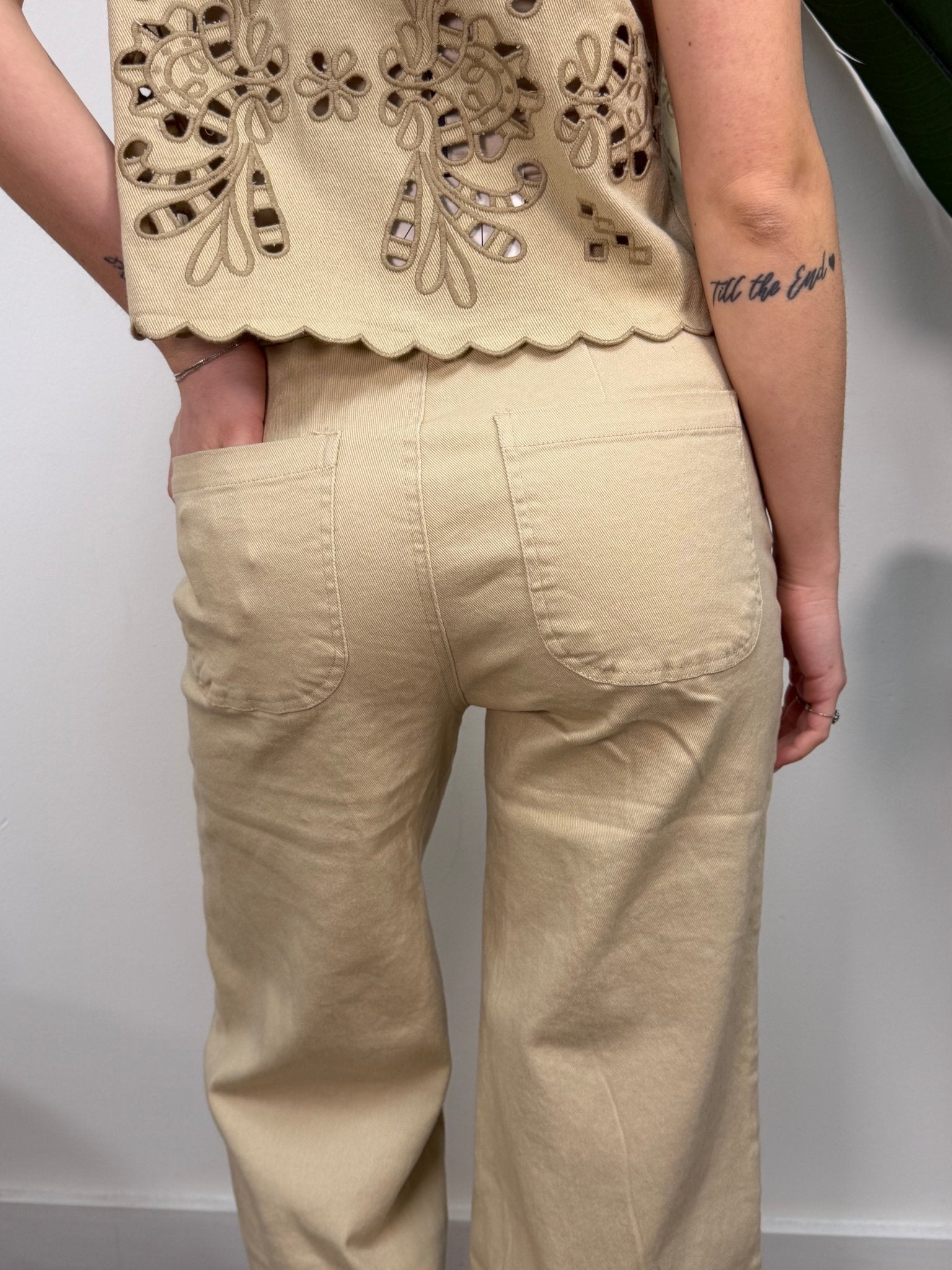 Jeans gaucho ricami sangallo MyD - GiuGiò | Shop online