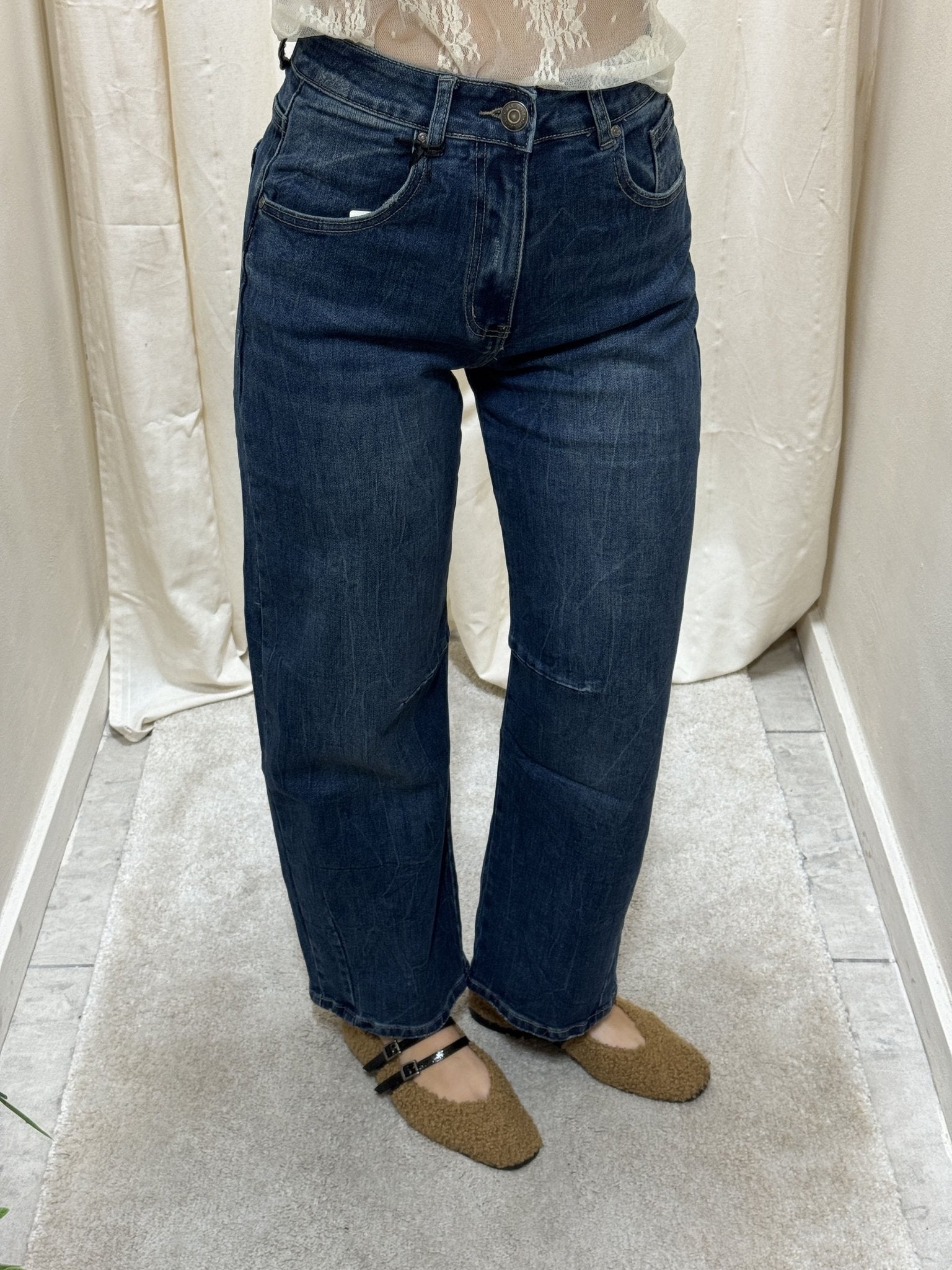 Jeans mod. barrel blu MyD - GiuGiò | Shop online