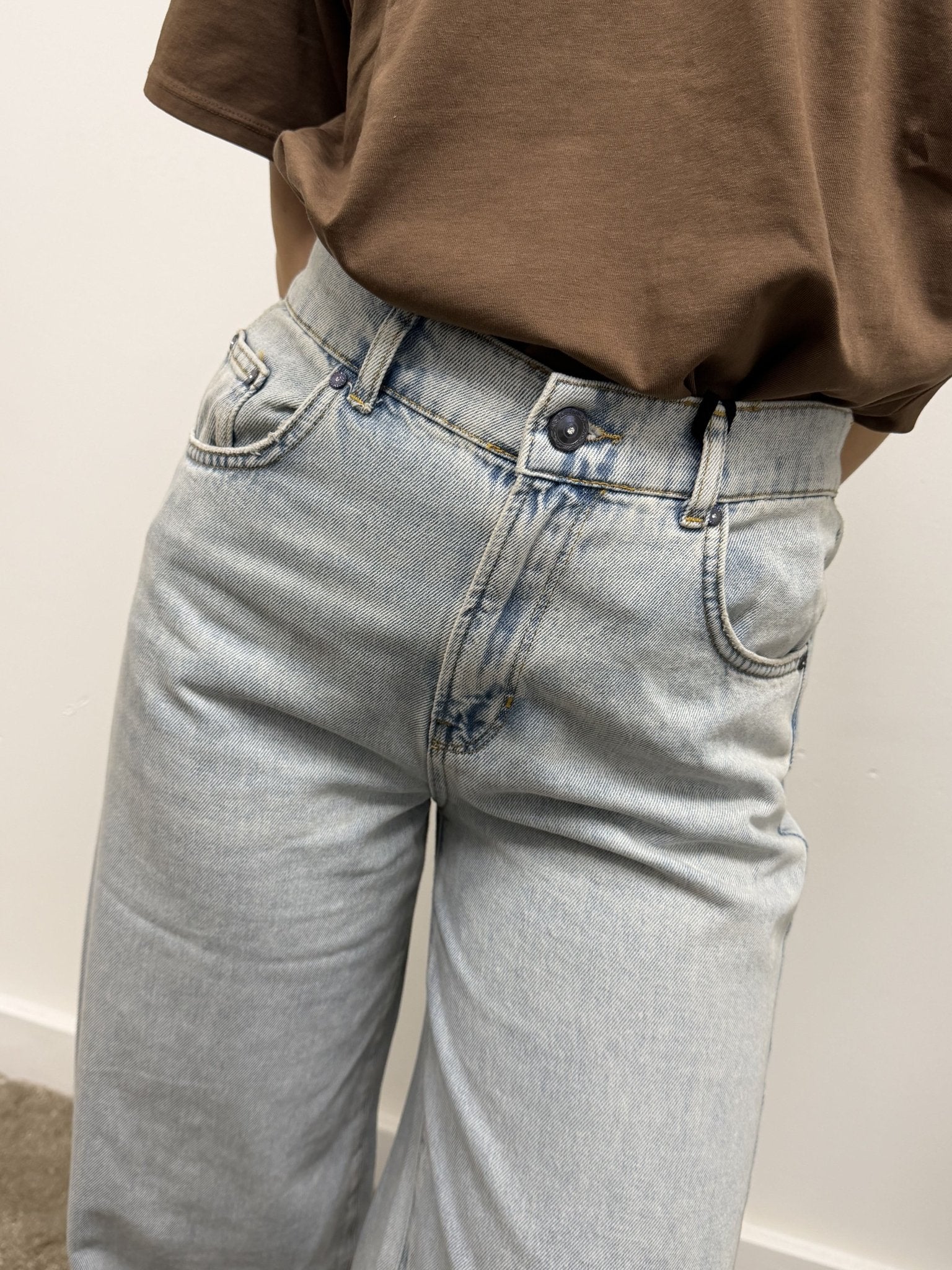 Jeans wide con elastico sul retro BSB - GiuGiò | Shop online