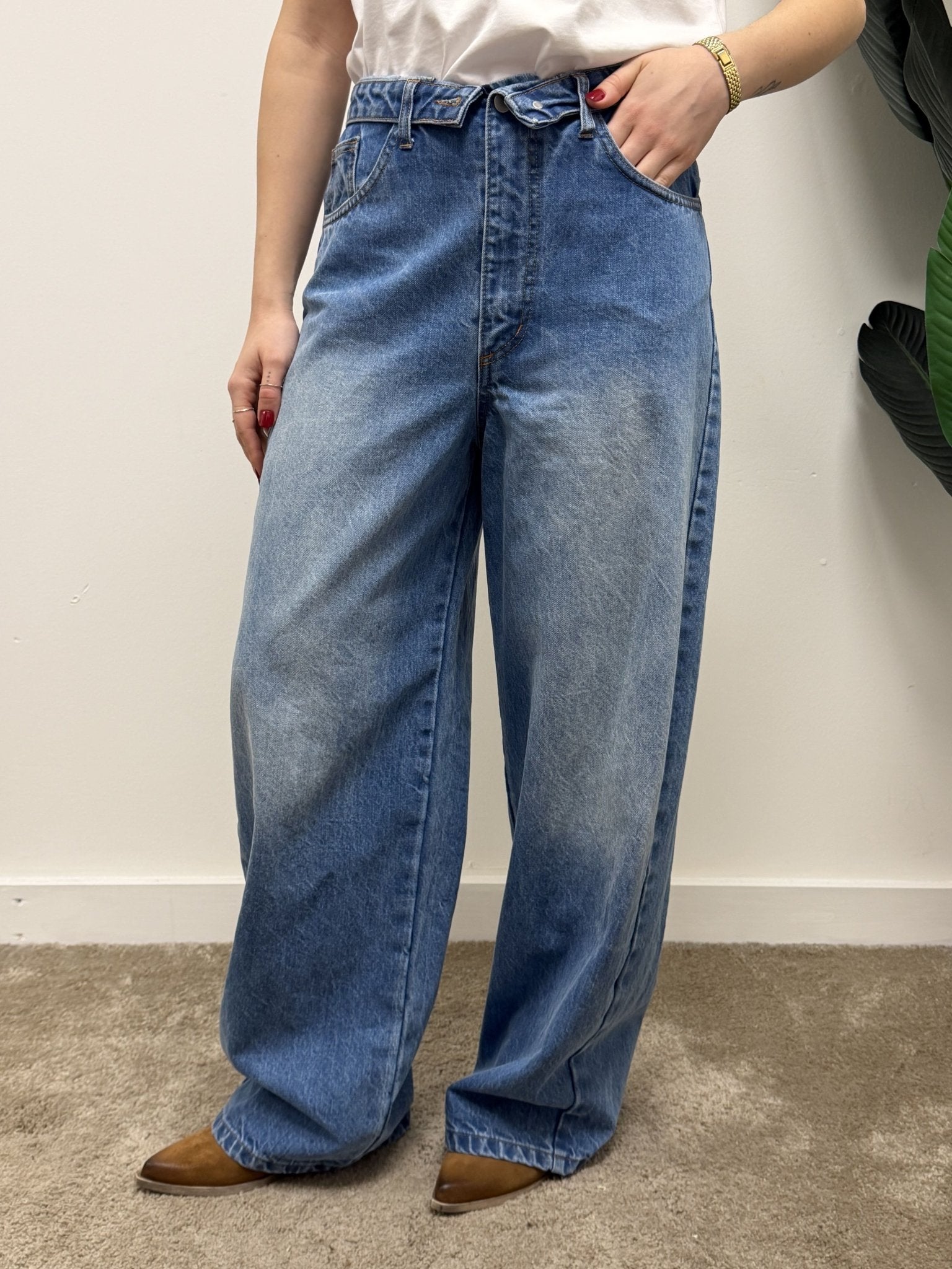 Jeans wide con risvolto Susy Mix - GiuGiò | Shop online