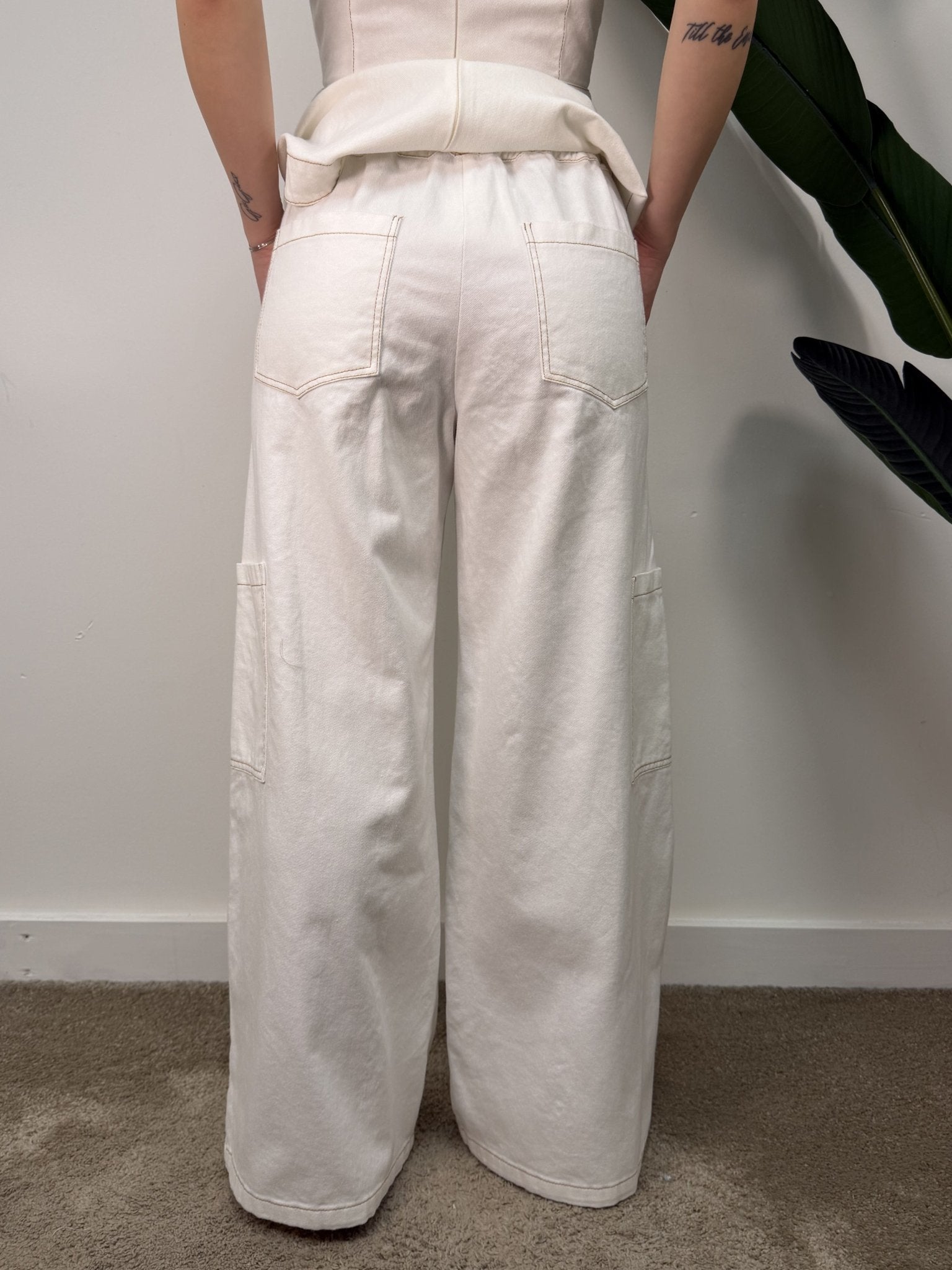 Jeans worker ampio bianco Tensione In - GiuGiò | Shop online