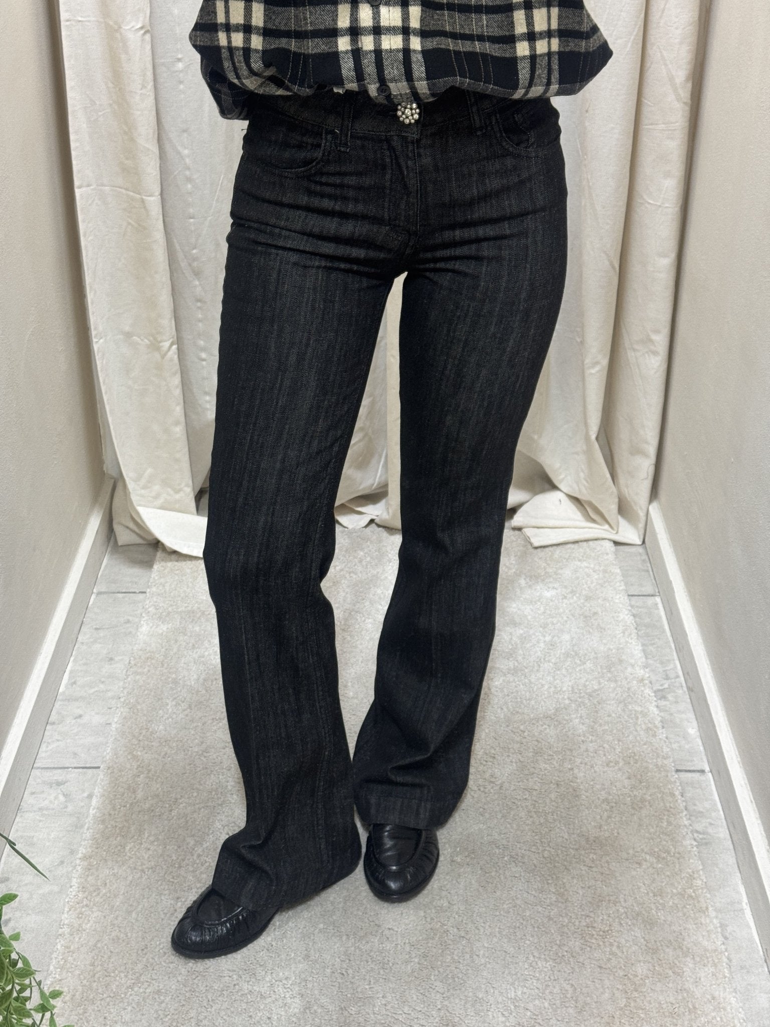 Jeans zampetta con bottone gioiello Susy Mix - GiuGiò | Shop online