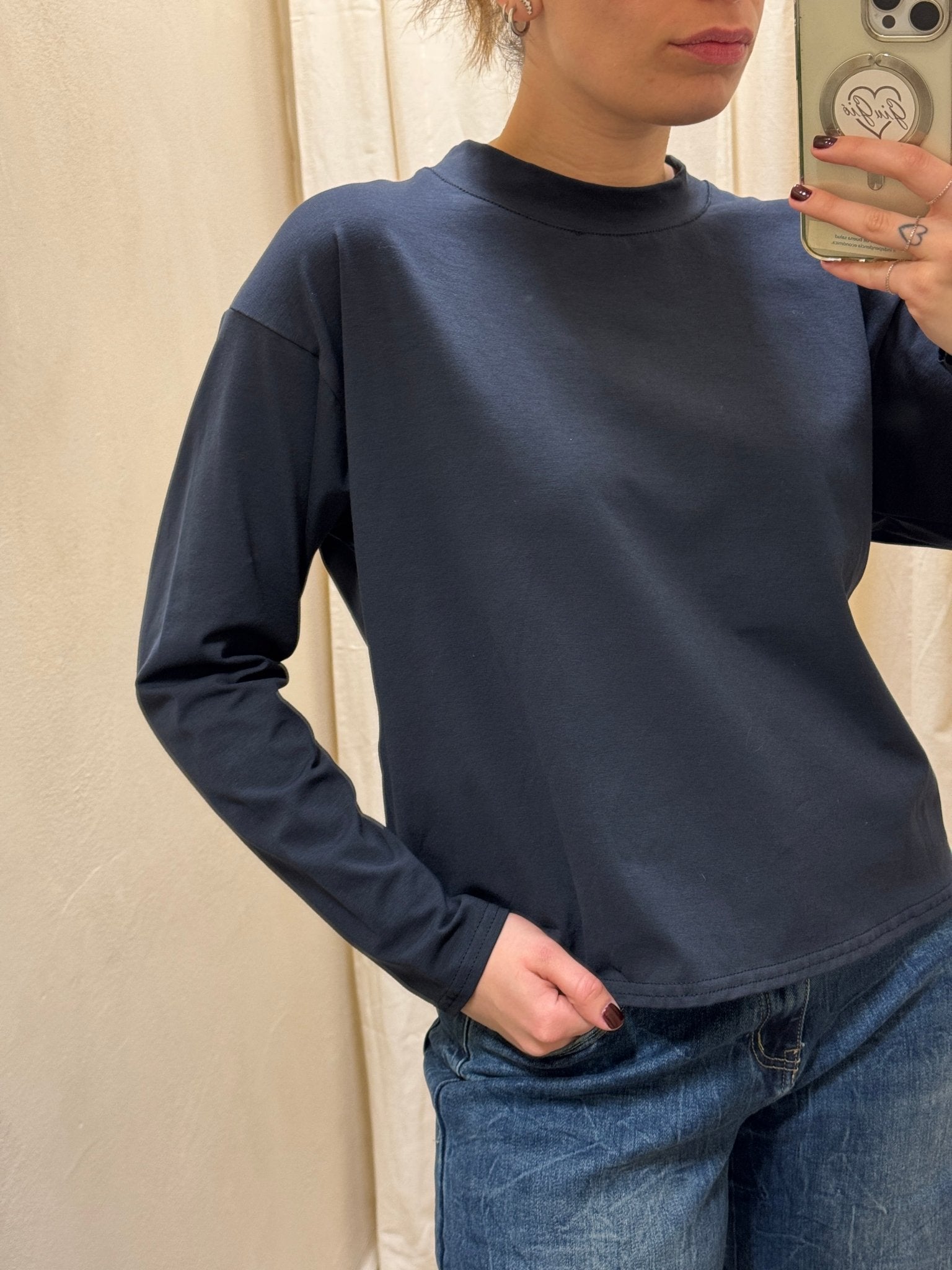 Maglia girocollo in cotone manica lunga MyD - GiuGiò | Shop online