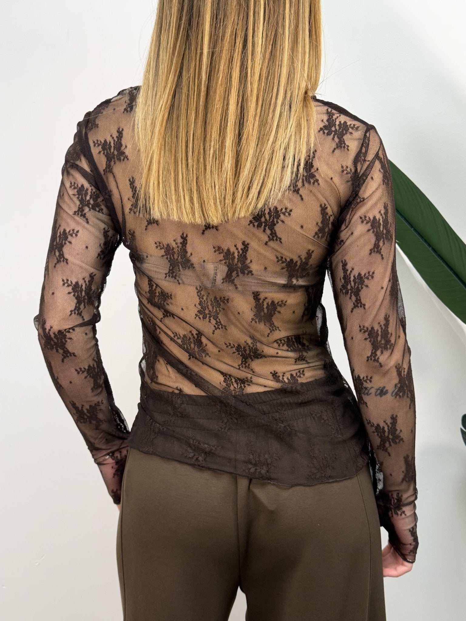 Maglia girocollo in pizzo con manicotti MyD - GiuGiò | Shop online