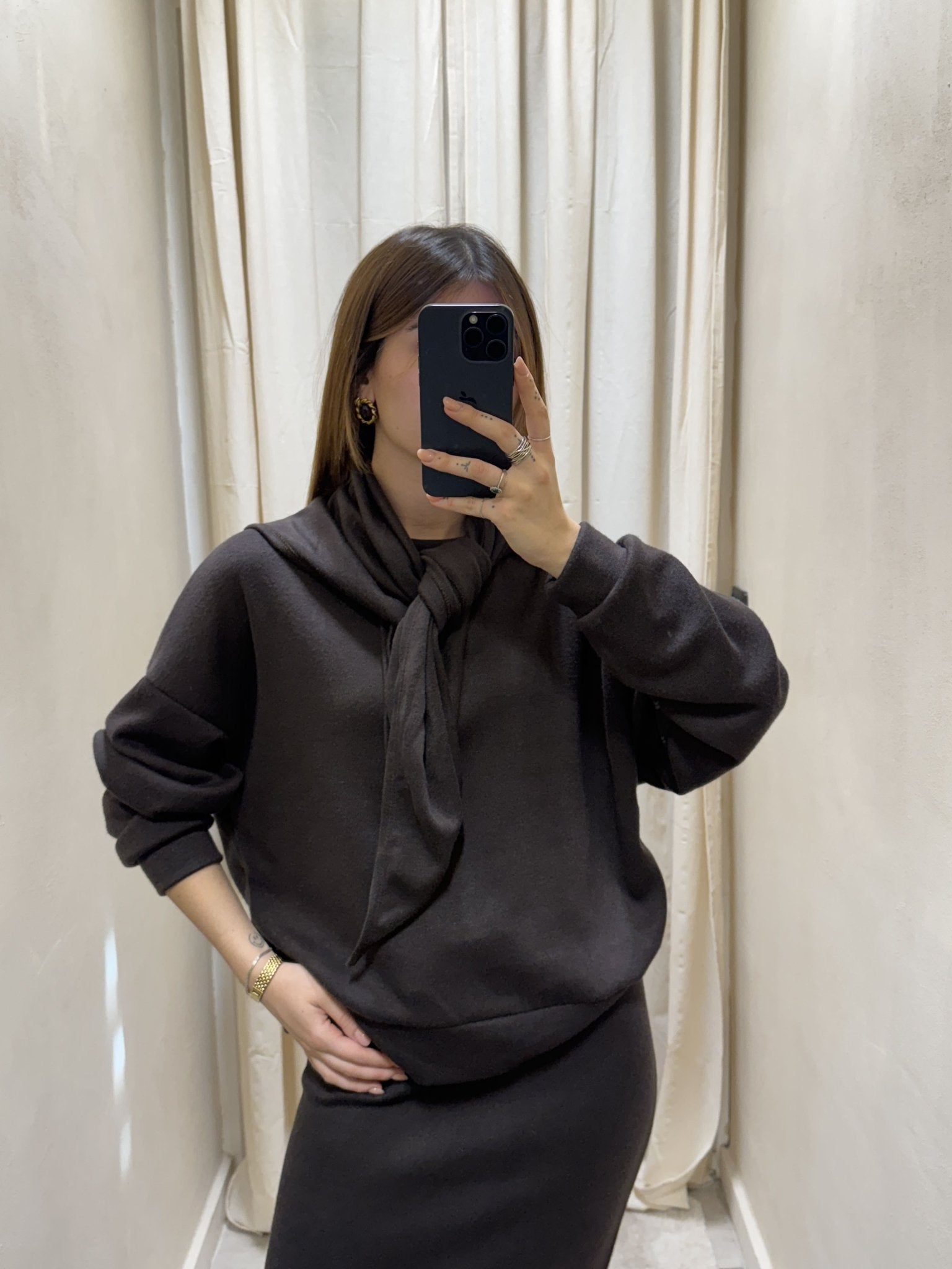 Maglia girocollo over con foulard HaveOne - GiuGiò | Shop online