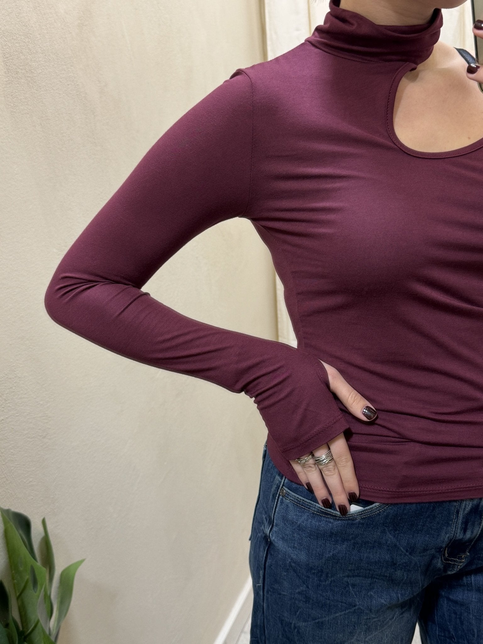 Maglia lupetto con cut - out MyD - GiuGiò | Shop online