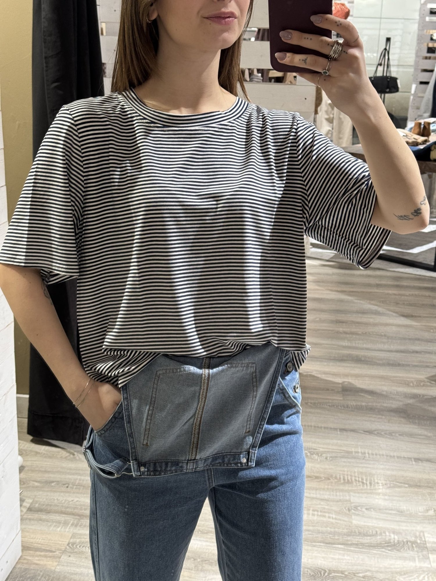 Maglia mezza manica girocollo a righe HaveOne - GiuGiò | Shop online